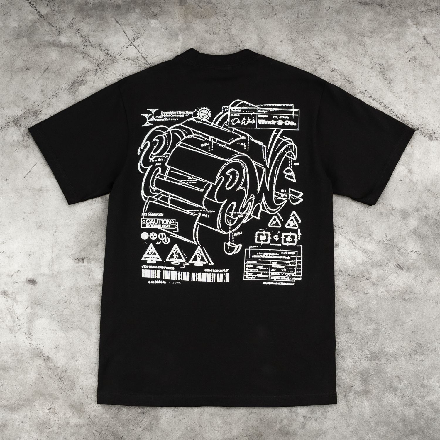 BLUEPRINT TEE BLACK sold by 8thwndr product image thumbnail 3