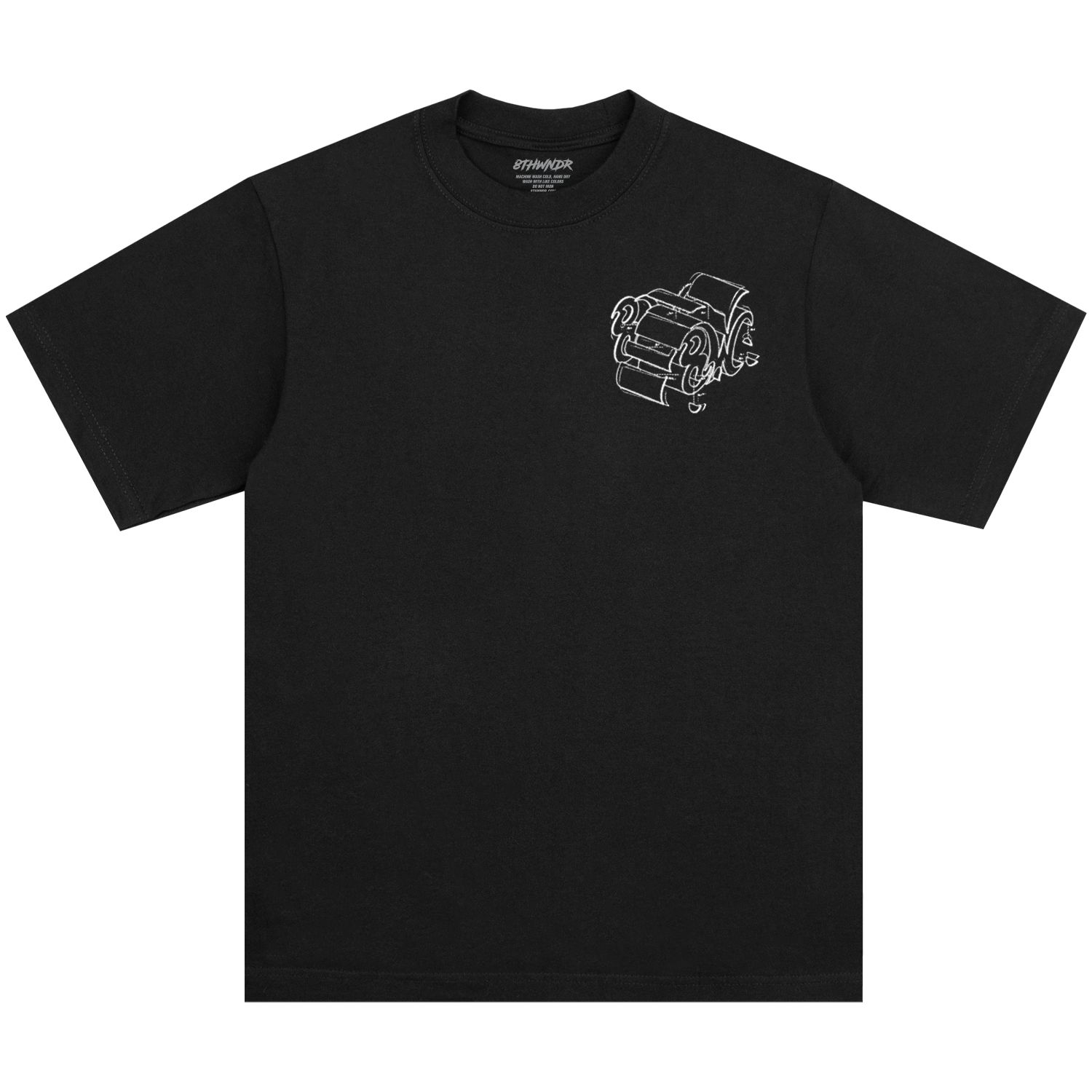 BLUEPRINT TEE BLACK sold by 8thwndr product image thumbnail 2