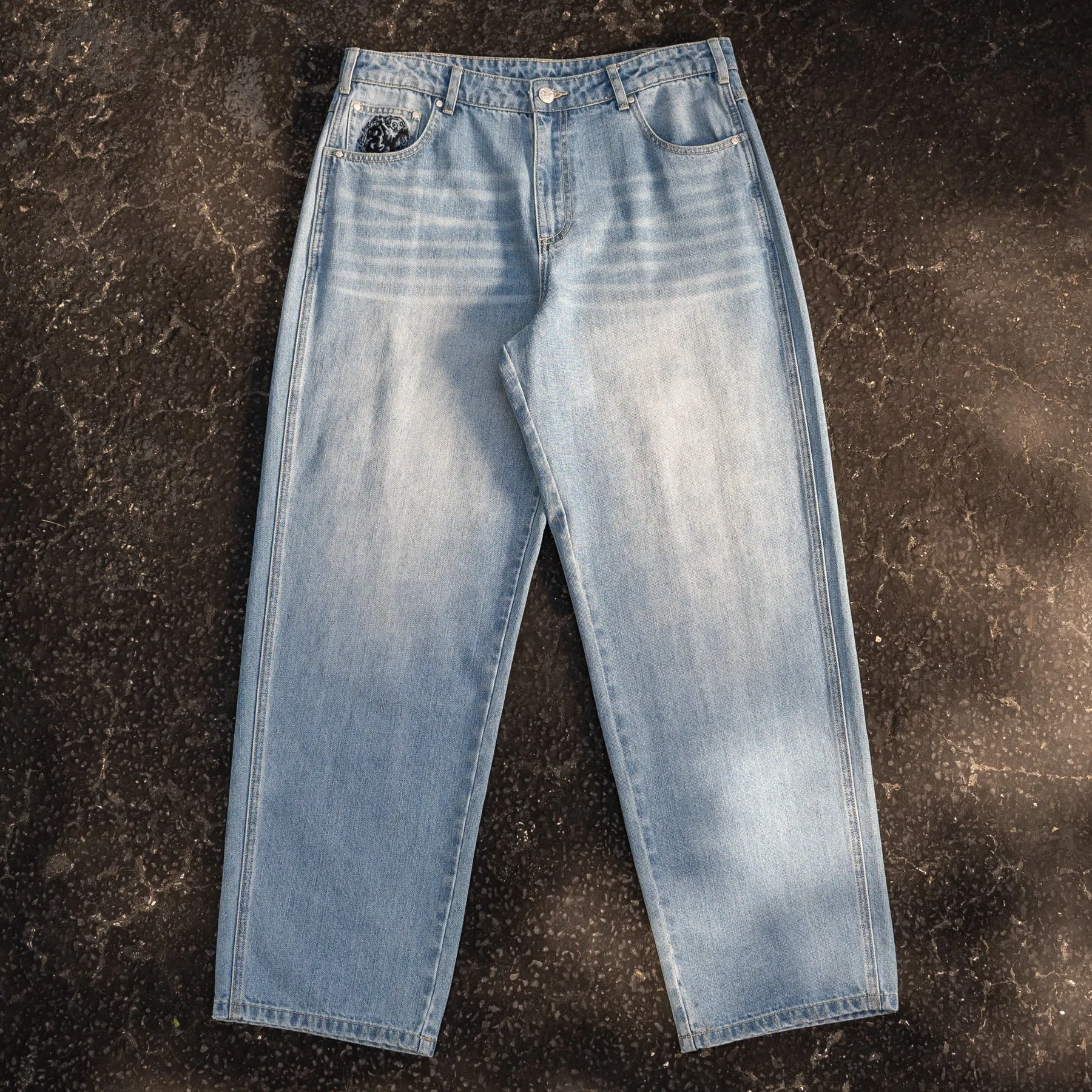 8W WREATH BAGGY JEANS BLUE sold by 8thwndr product image thumbnail 3