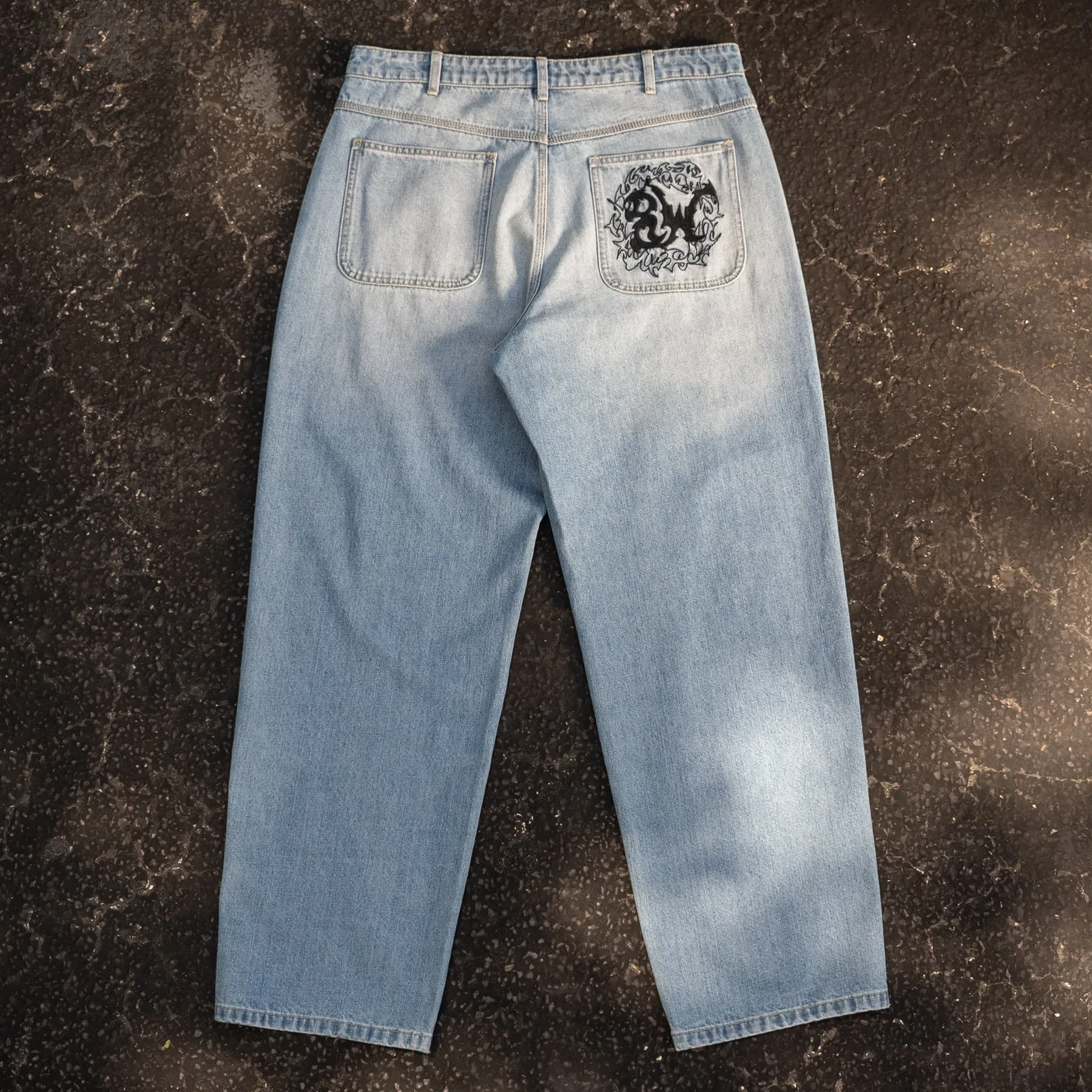 8W WREATH BAGGY JEANS BLUE sold by 8thwndr product image thumbnail 4