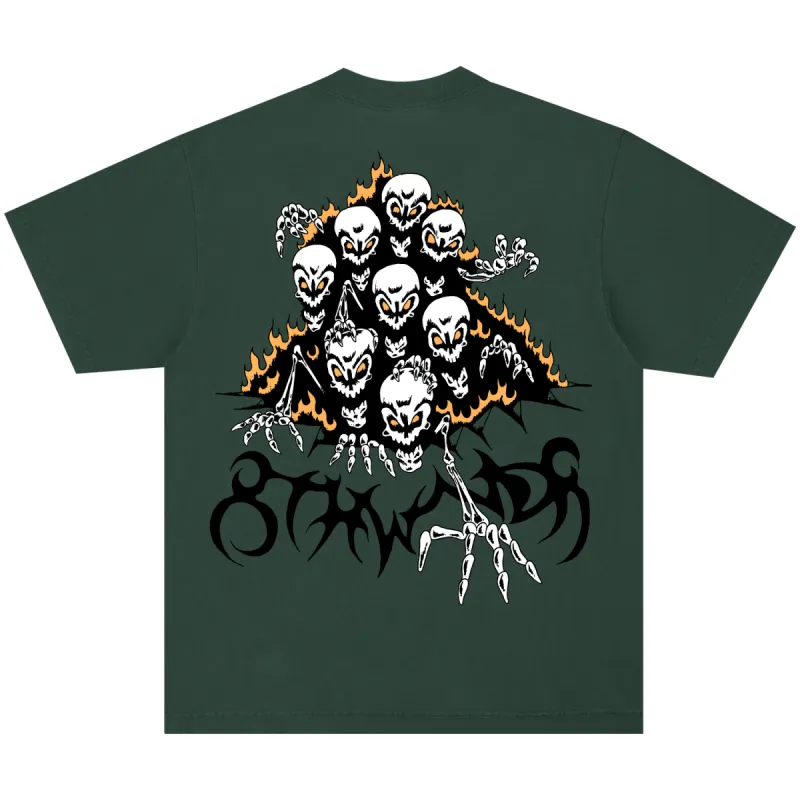 SKULL PILE TEE MOSS sold by 8thwndr