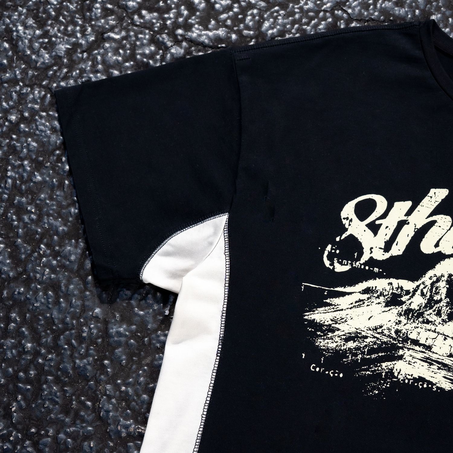 MOUNTAIN PANEL TEE BLACK / CREAM sold by 8thwndr product image thumbnail 5