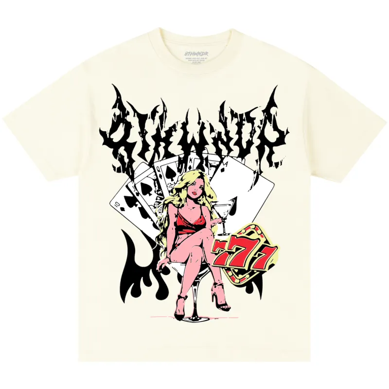 777 GIRL TEE CREAM sold by 8thwndr