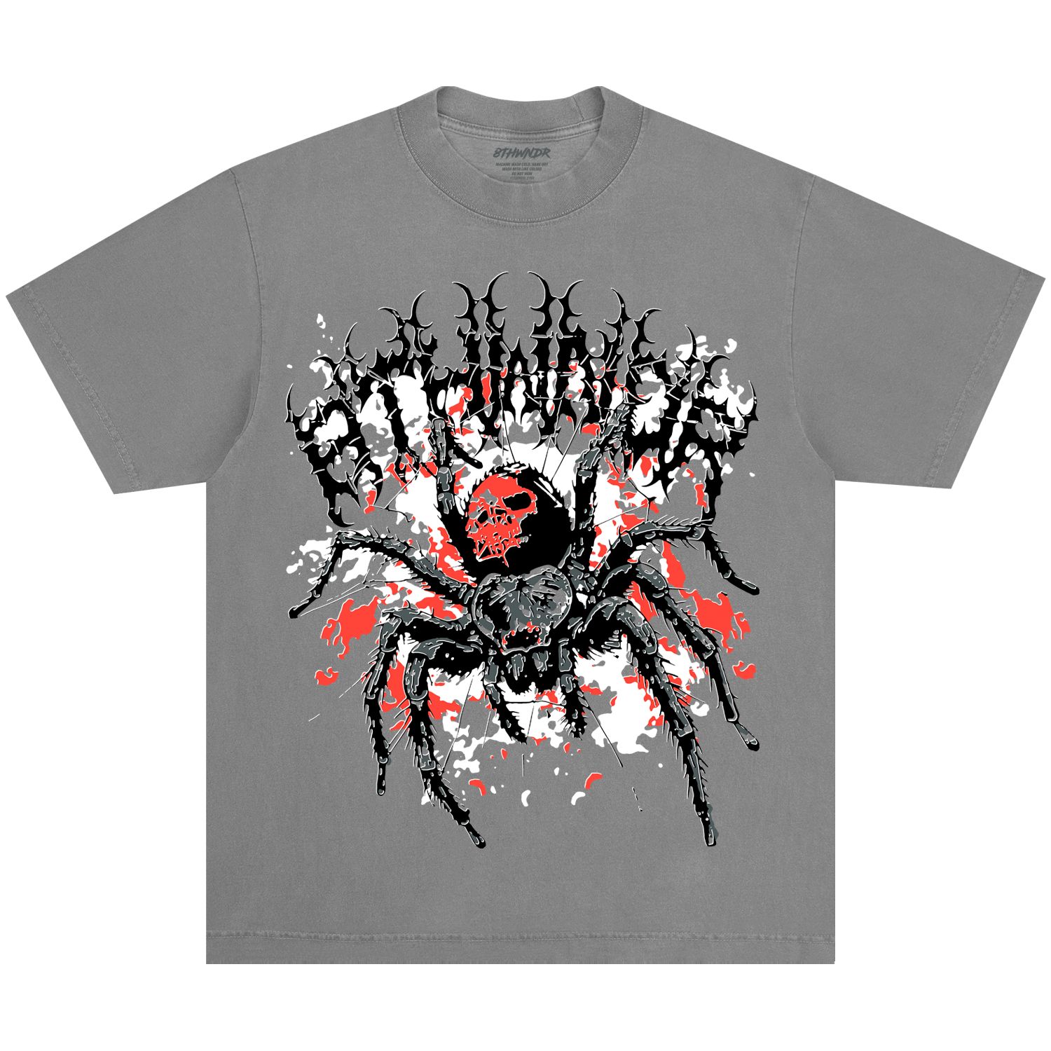 GRAFFITI SPIDER TEE CEMENT sold by 8thwndr