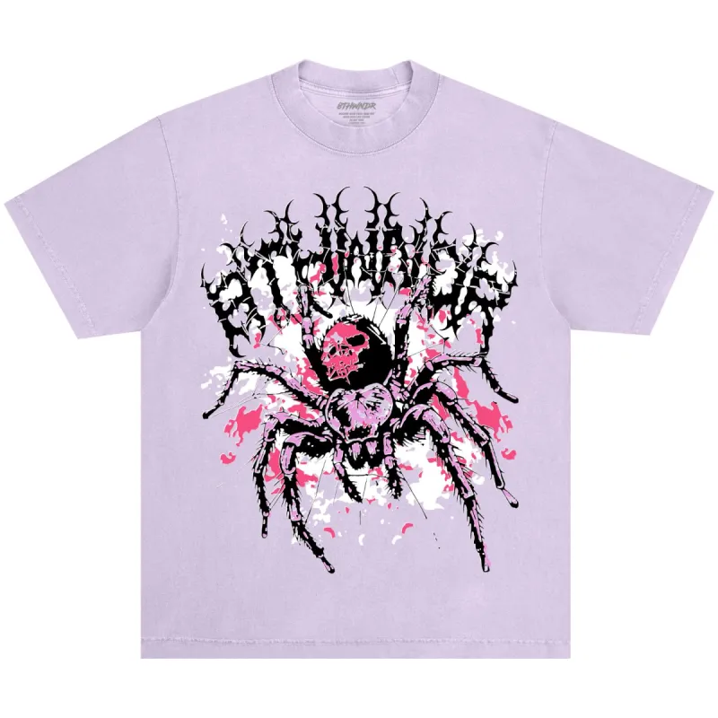 GRAFFITI SPIDER TEE LIGHT PURPLE sold by 8thwndr