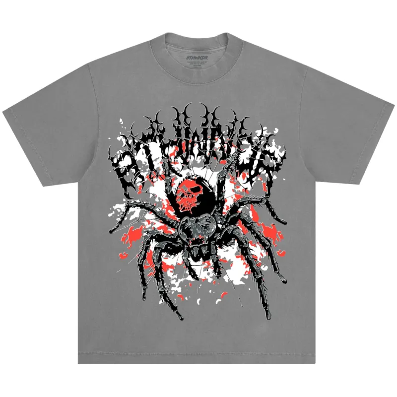 GRAFFITI SPIDER TEE CEMENT sold by 8thwndr