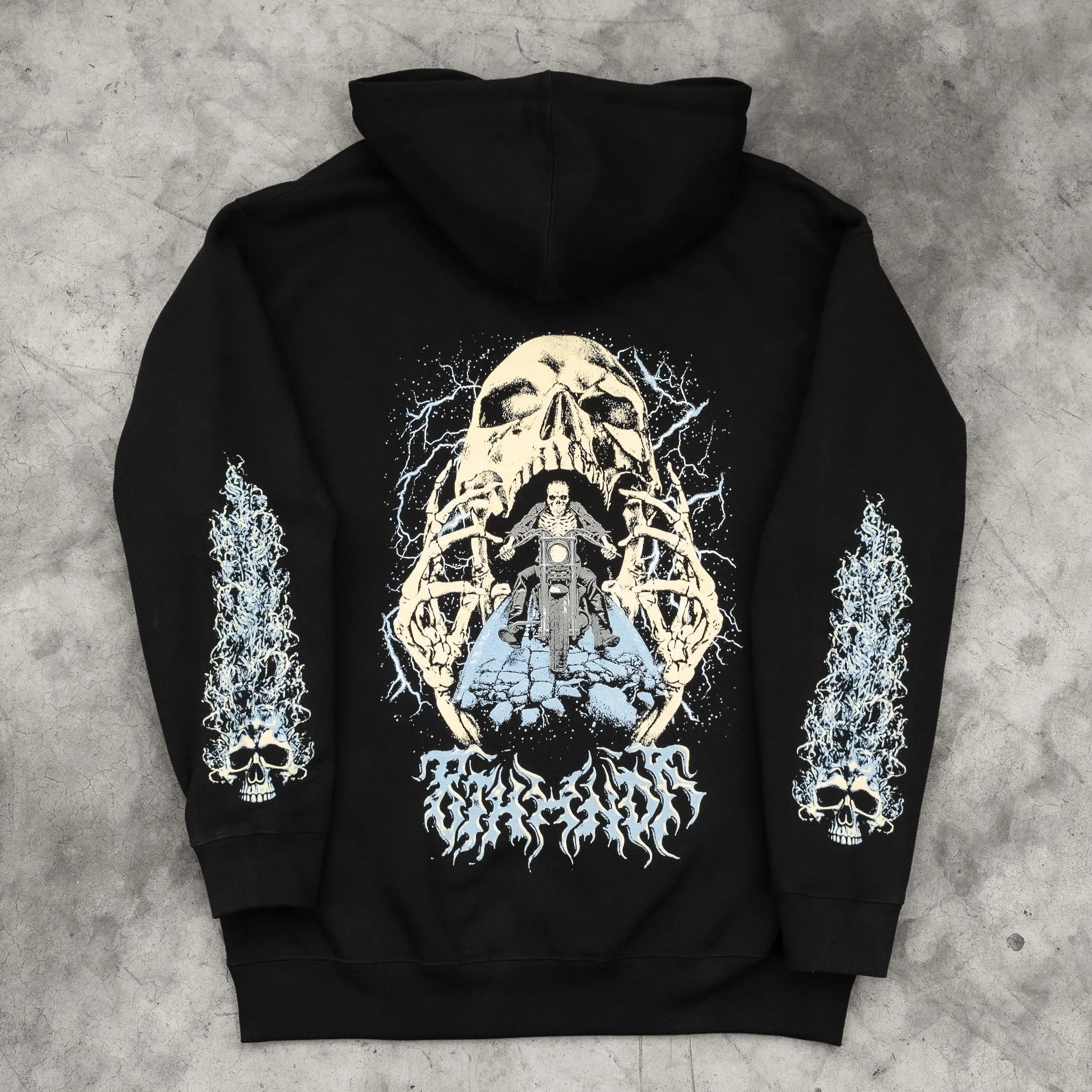 SKULLFIRE HOODIE BLACK sold by 8thwndr product image thumbnail 3