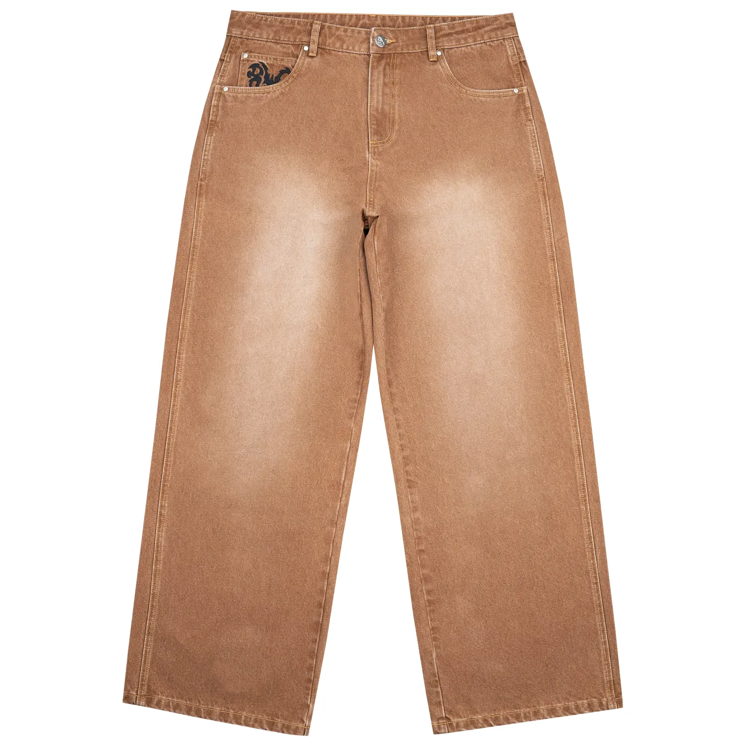 8W TRIBAL BAGGY JEANS BROWN *PRE ORDER* sold by 8thwndr