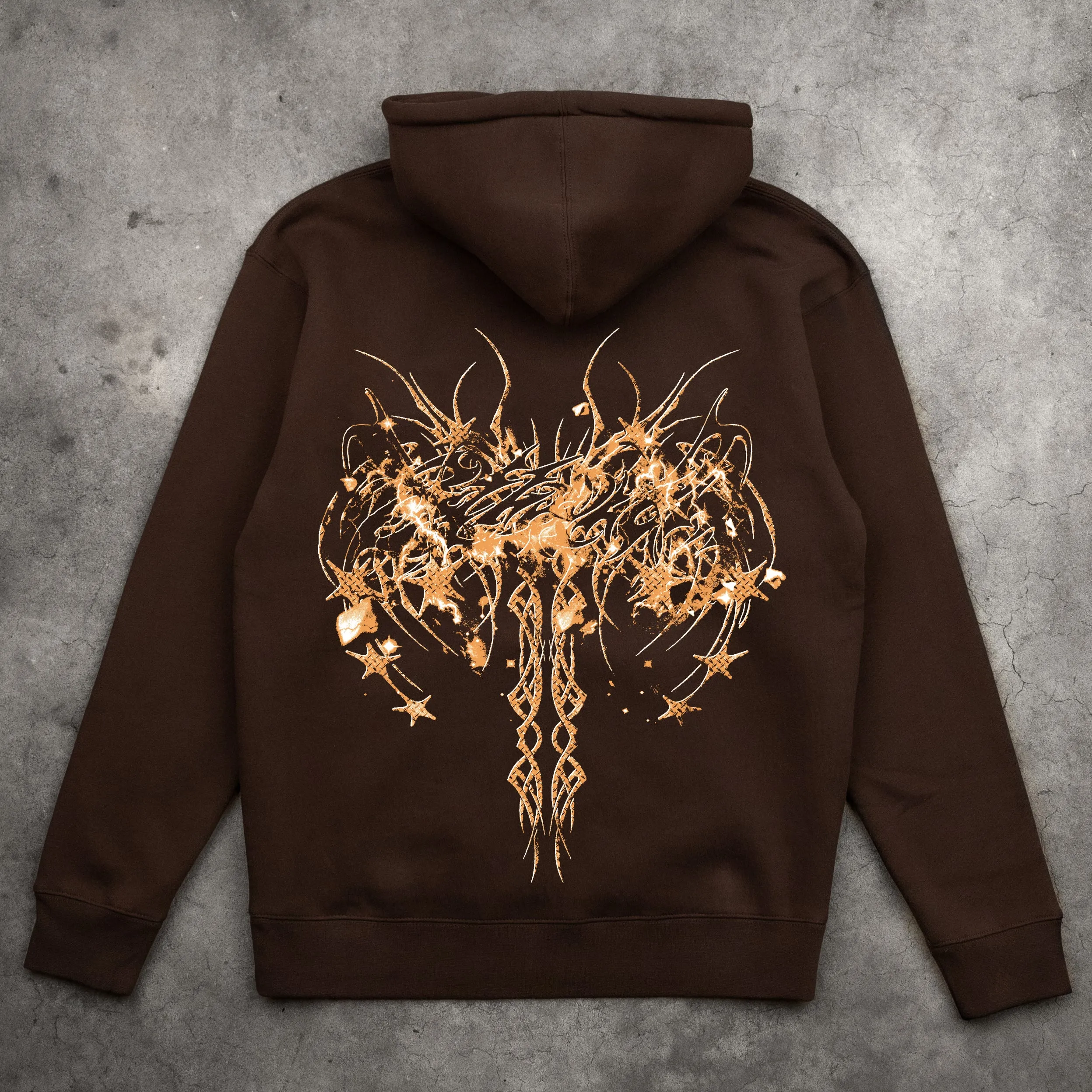 CYBERSPINE HOODIE BROWN sold by 8thwndr product image thumbnail 3