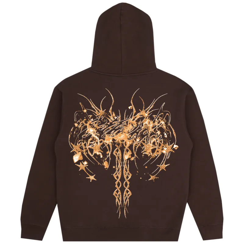 CYBERSPINE HOODIE BROWN sold by 8thwndr