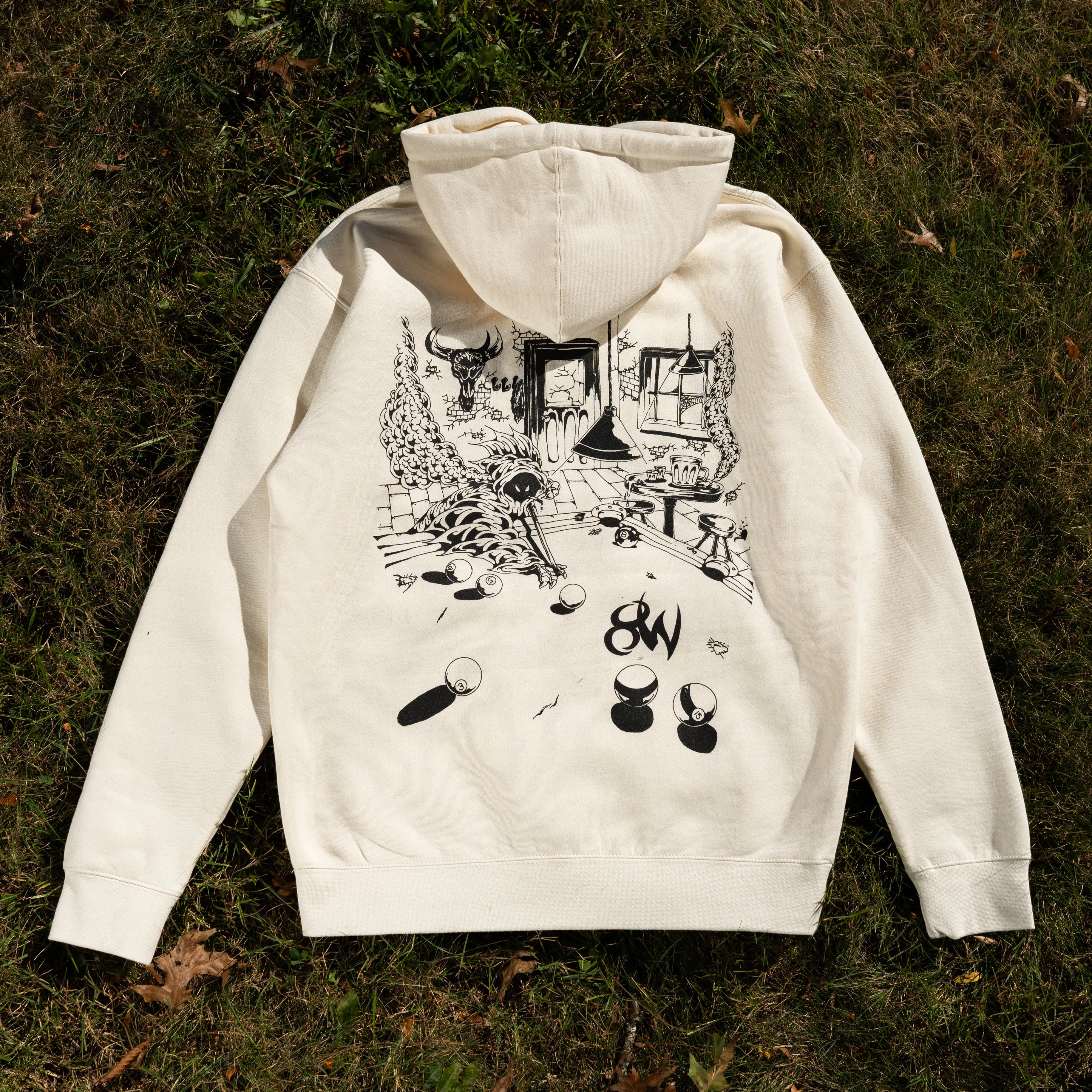 BILLIARDS HOODIE CREAM sold by 8thwndr product image thumbnail 3
