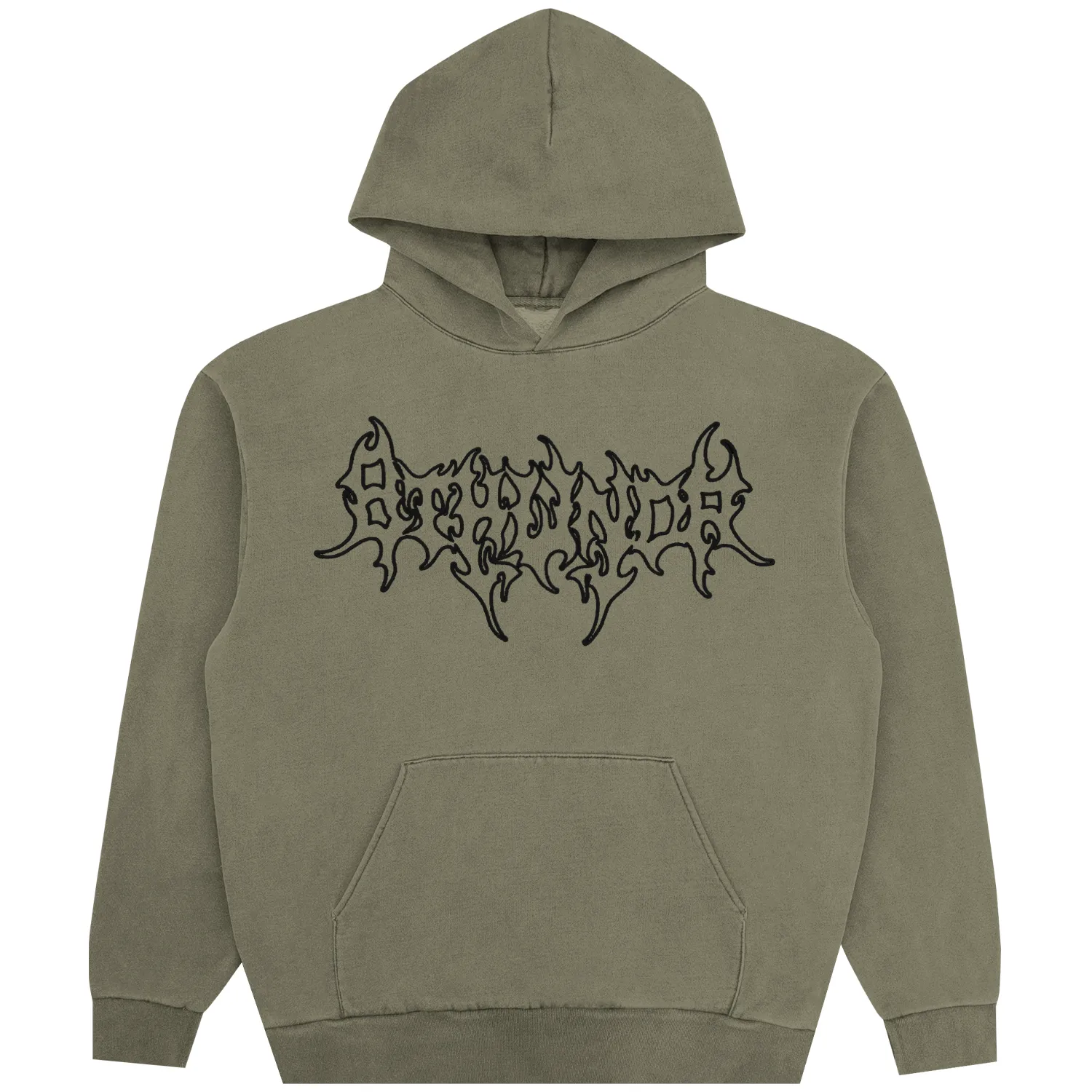 LOGO EMBROIDERED HOODIE OLIVE sold by 8thwndr