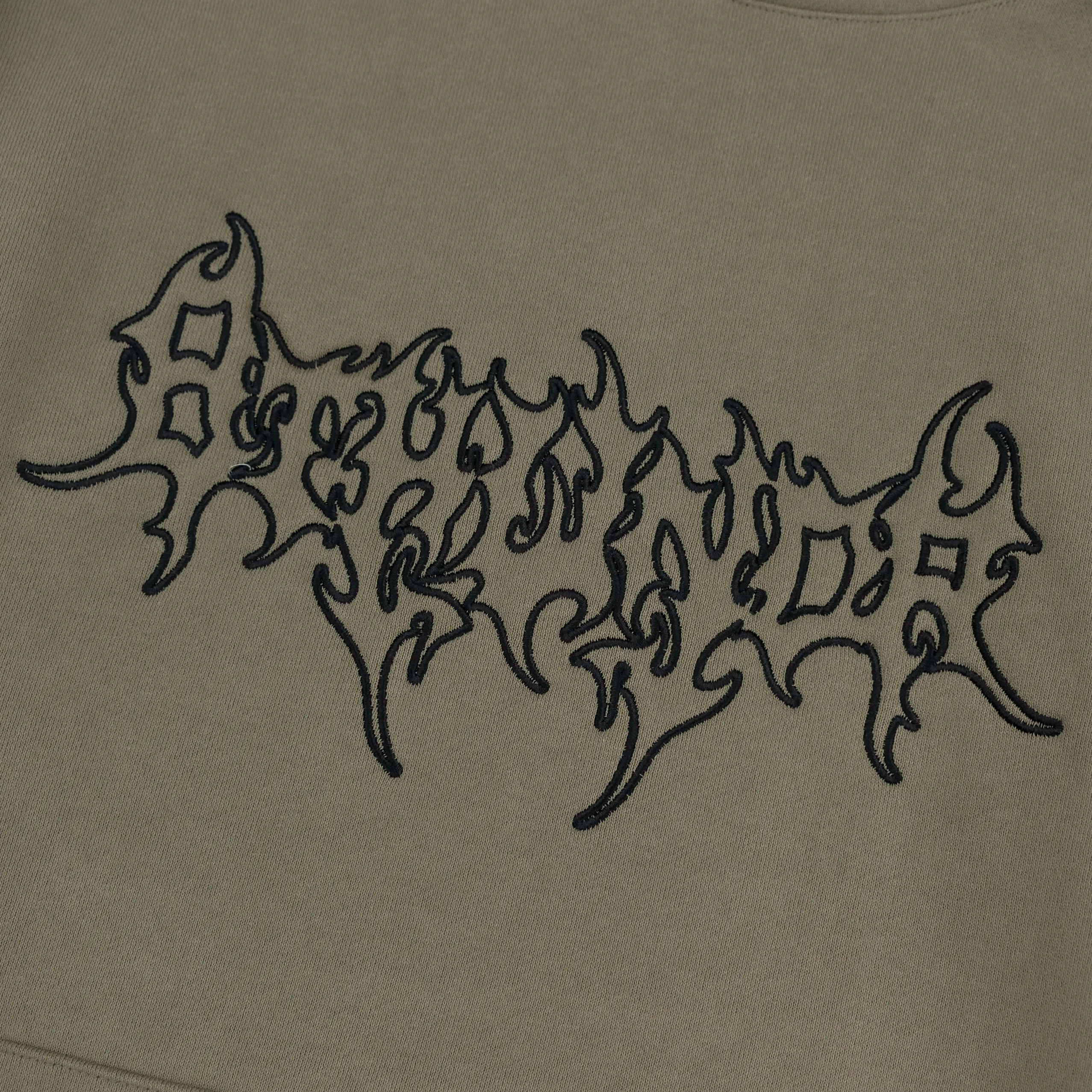 LOGO EMBROIDERED HOODIE OLIVE sold by 8thwndr product image thumbnail 4