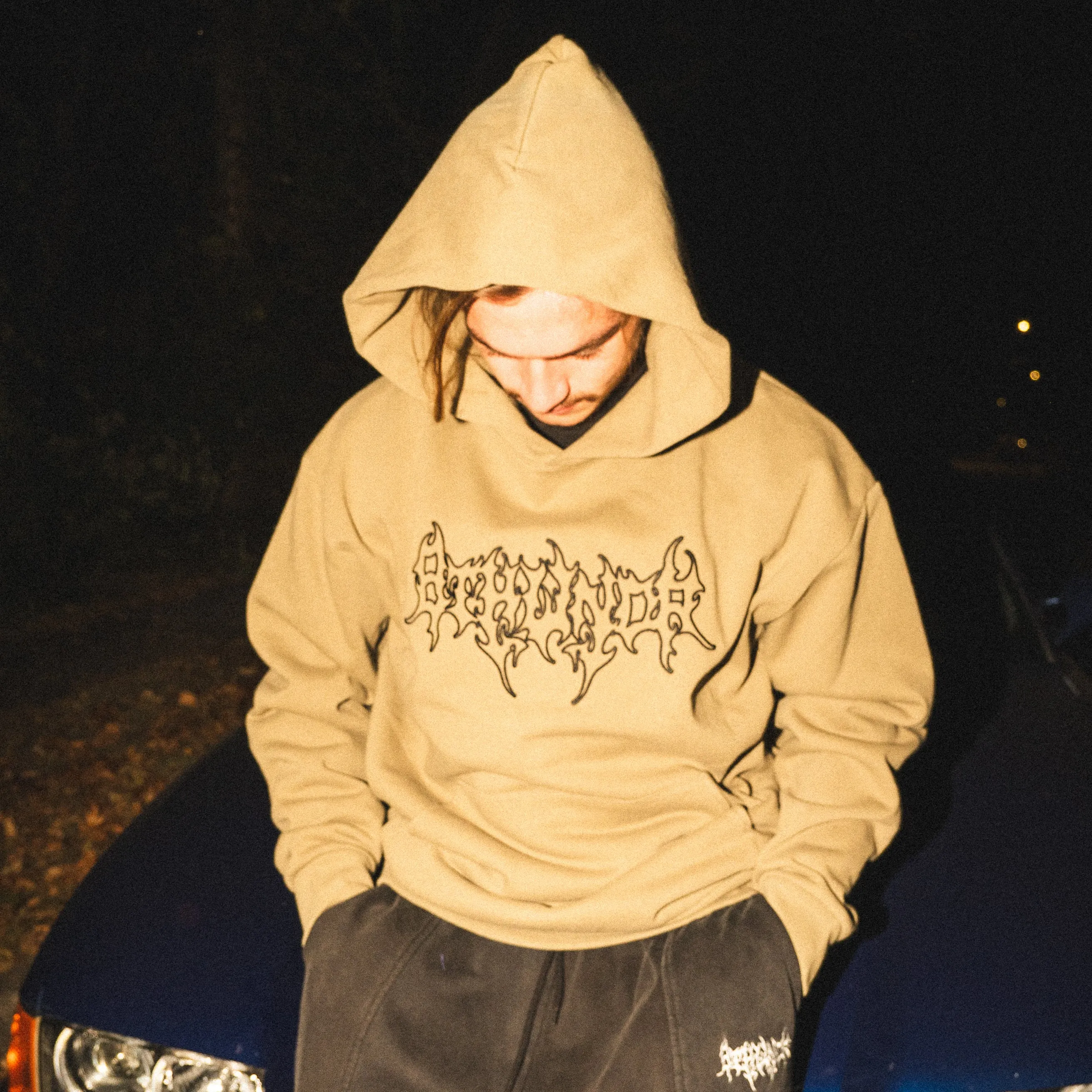 LOGO EMBROIDERED HOODIE OLIVE sold by 8thwndr product image thumbnail 5