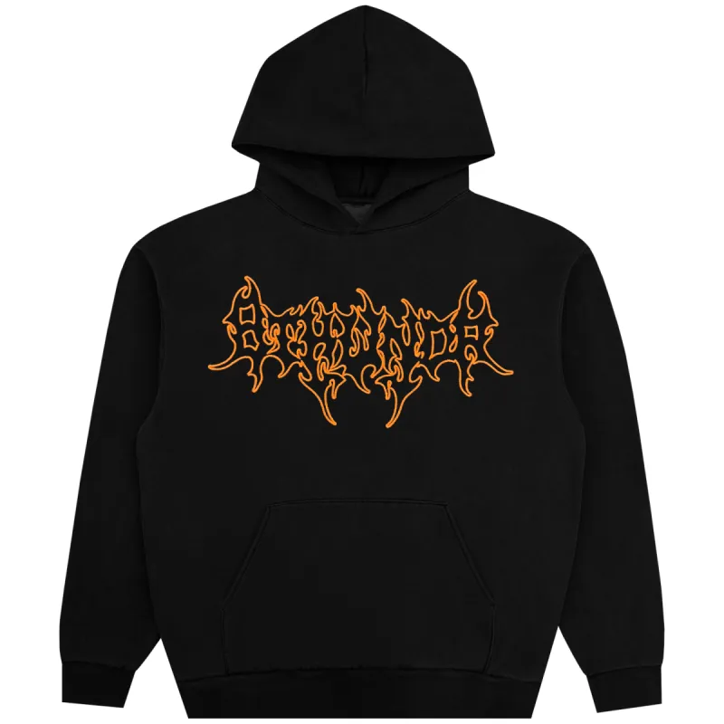 LOGO EMBROIDERED HOODIE BLACK sold by 8thwndr