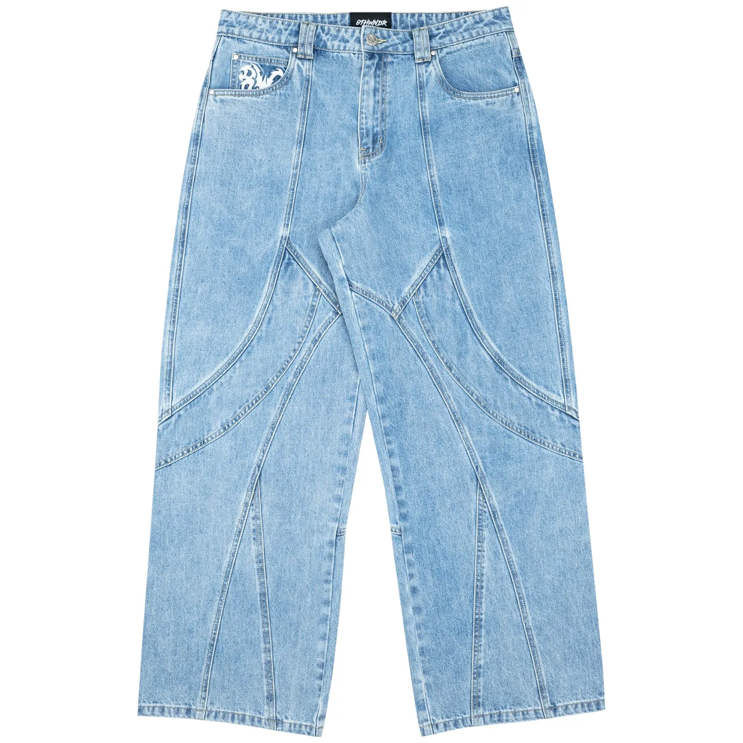 8W PANEL BAGGY JEANS BLUE *PRE ORDER* sold by 8thwndr