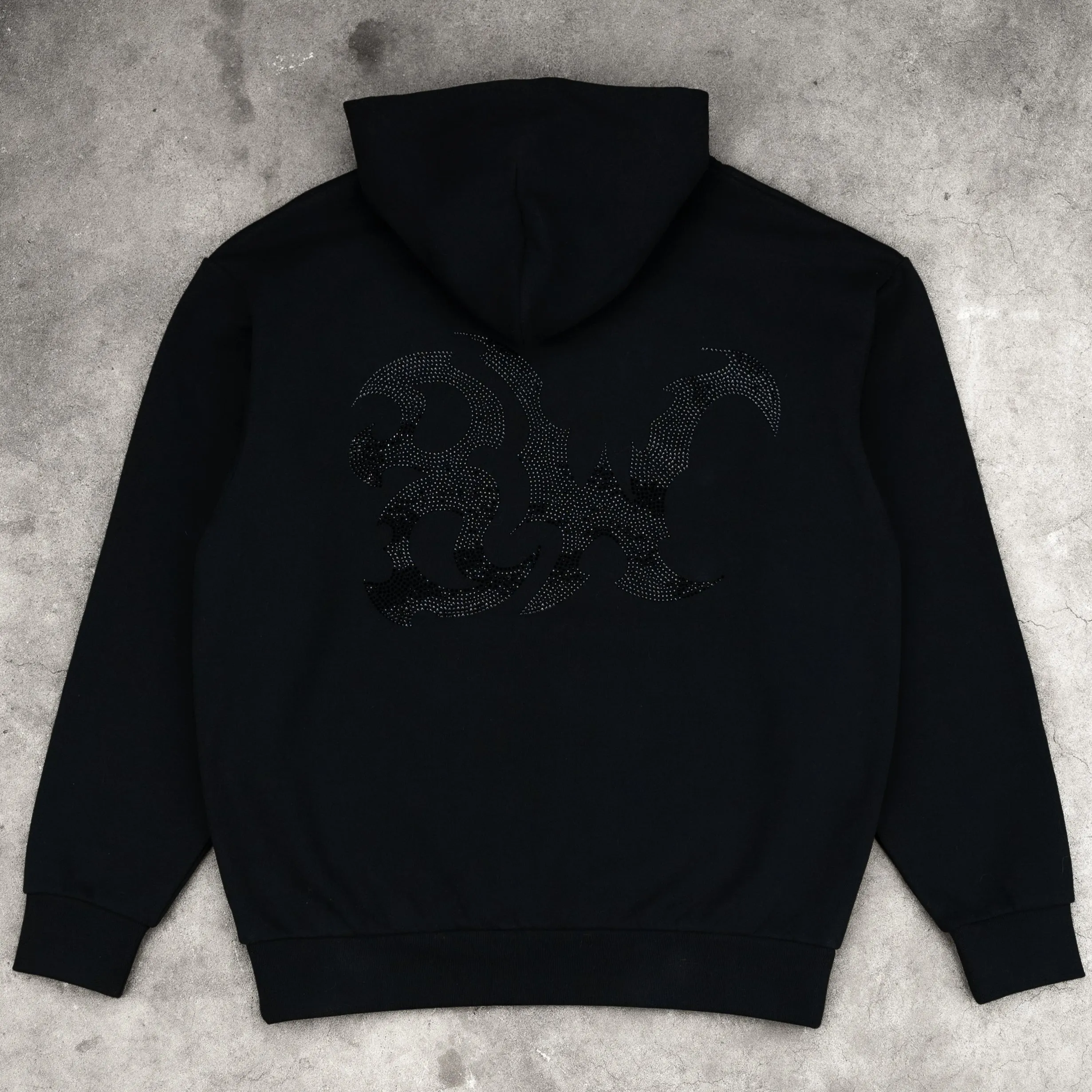 8W RHINESTONE HOODIE BLACK sold by 8thwndr product image thumbnail 3