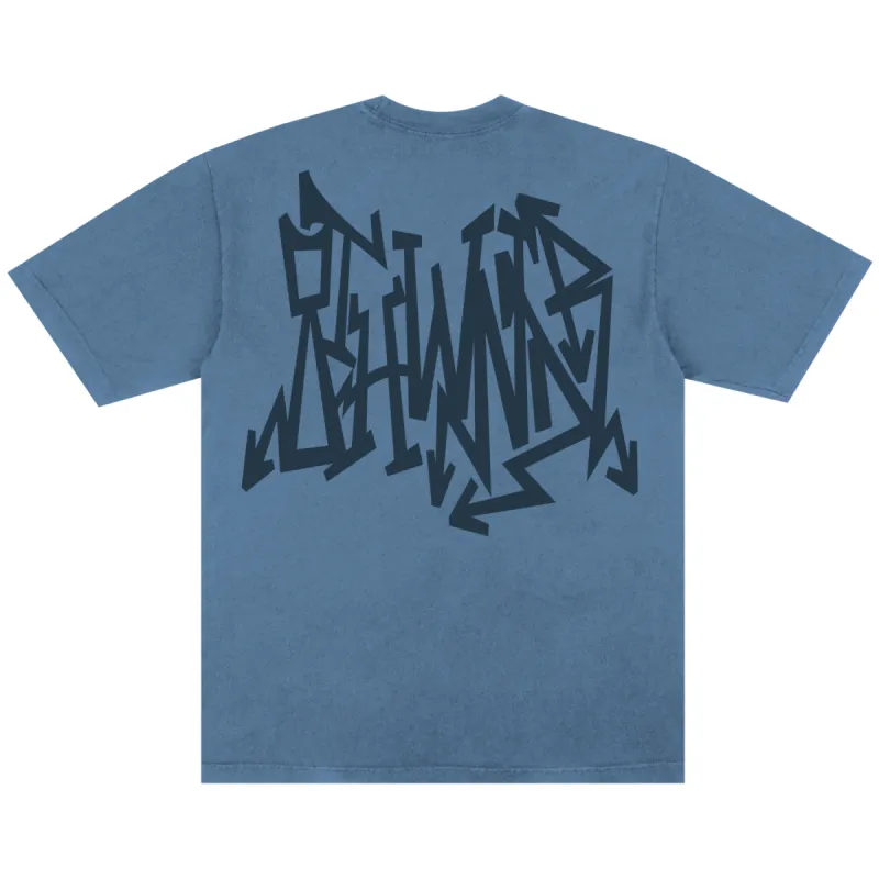 ARROW GRAFFITI TEE WASHED DENIM sold by 8thwndr