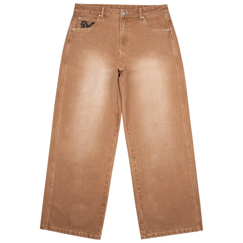 8W TRIBAL BAGGY JEANS BROWN sold by 8thwndr