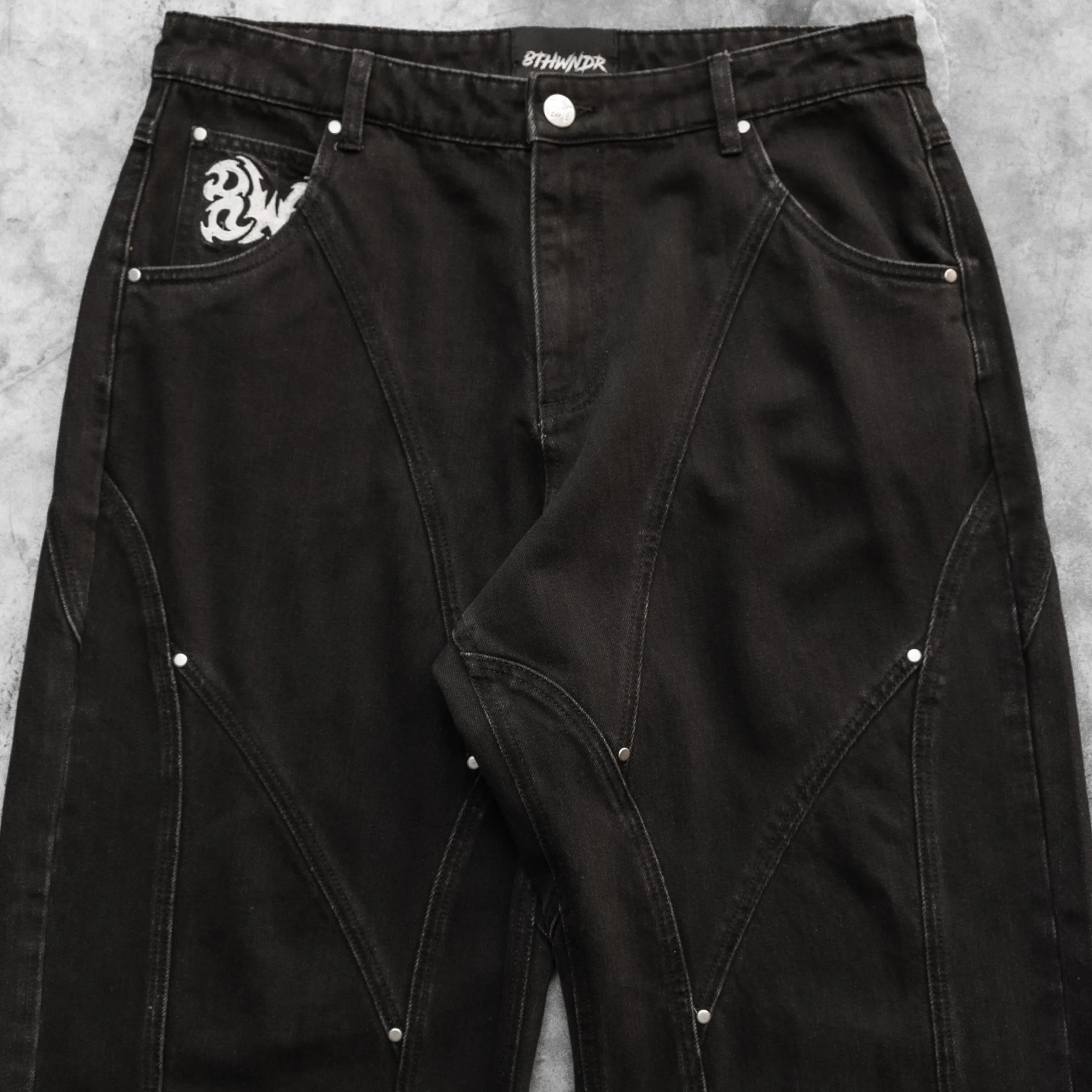 8W PANEL BAGGY JEANS BLACK sold by 8thwndr product image thumbnail 5