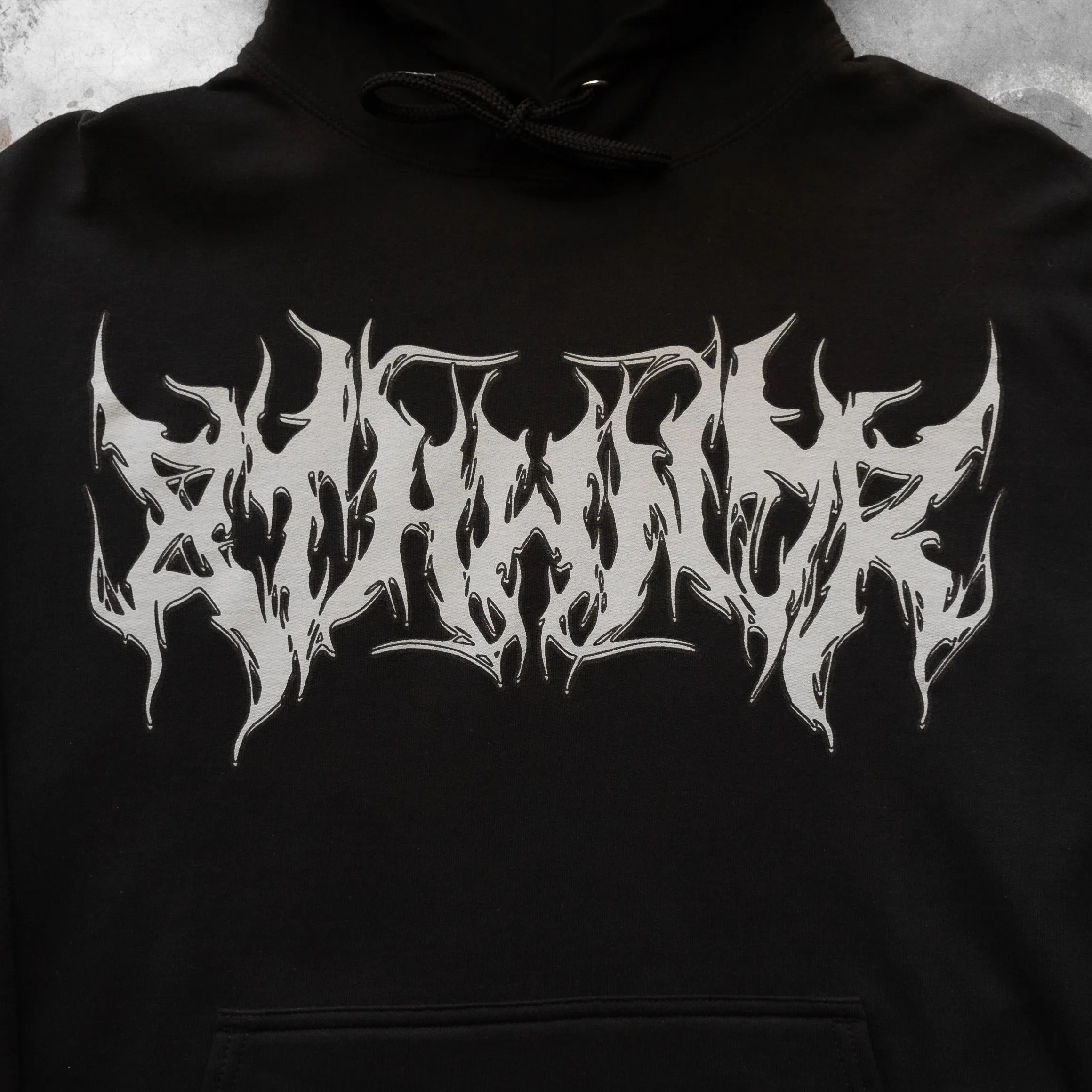 HARDCORE LOGO HOODIE BLACK sold by 8thwndr product image thumbnail 3