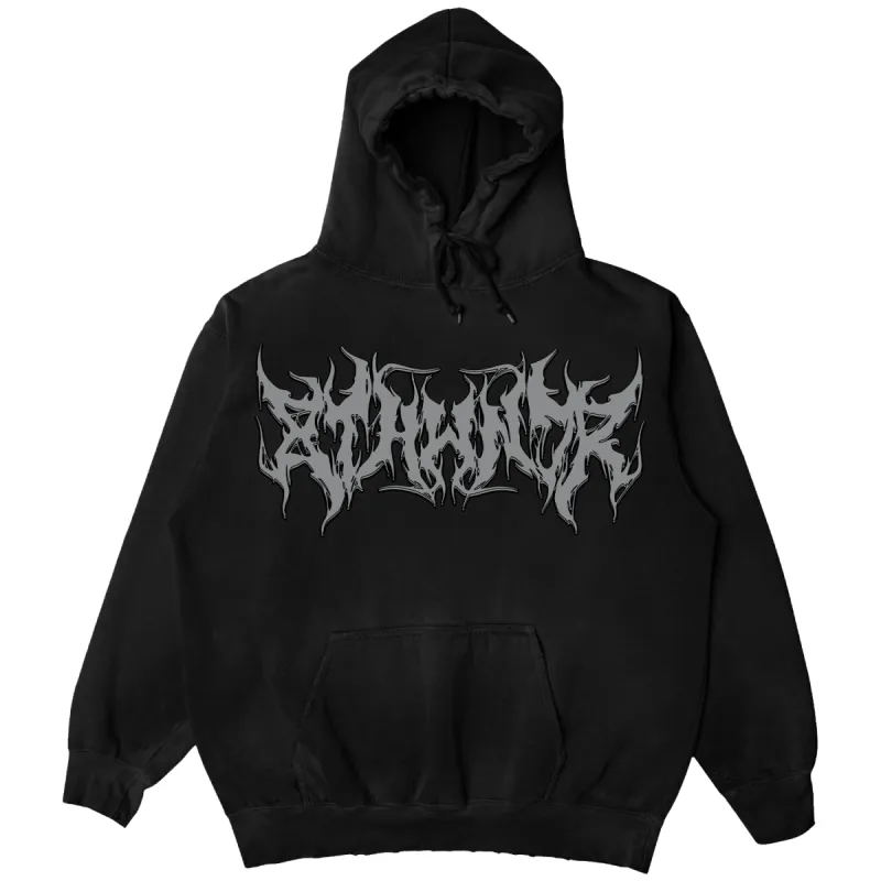 HARDCORE LOGO HOODIE BLACK sold by 8thwndr