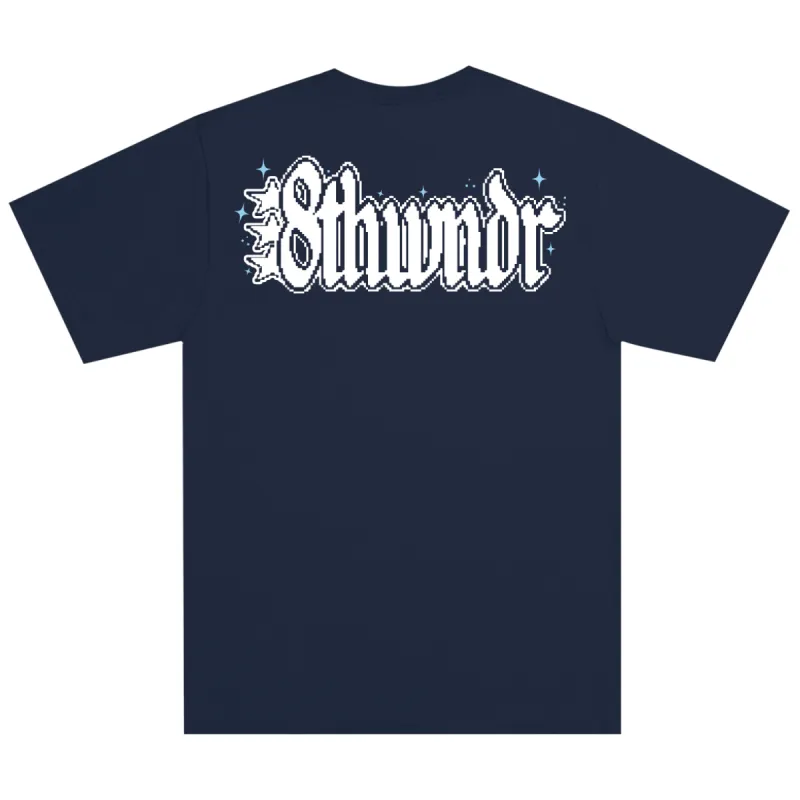 PIXEL STAR LOGO TEE NAVY sold by 8thwndr