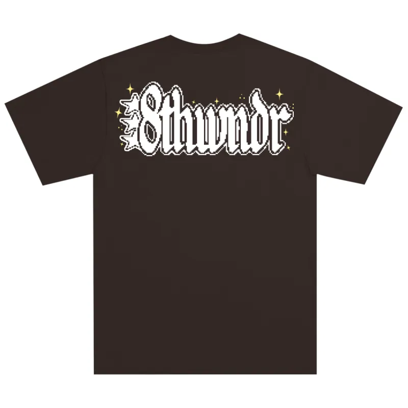 PIXEL STAR LOGO TEE BROWN sold by 8thwndr