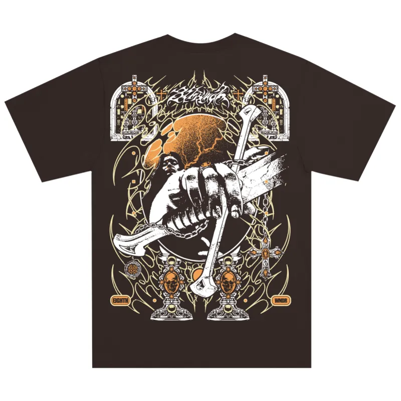 SWORD GIRL TEE BROWN sold by 8thwndr