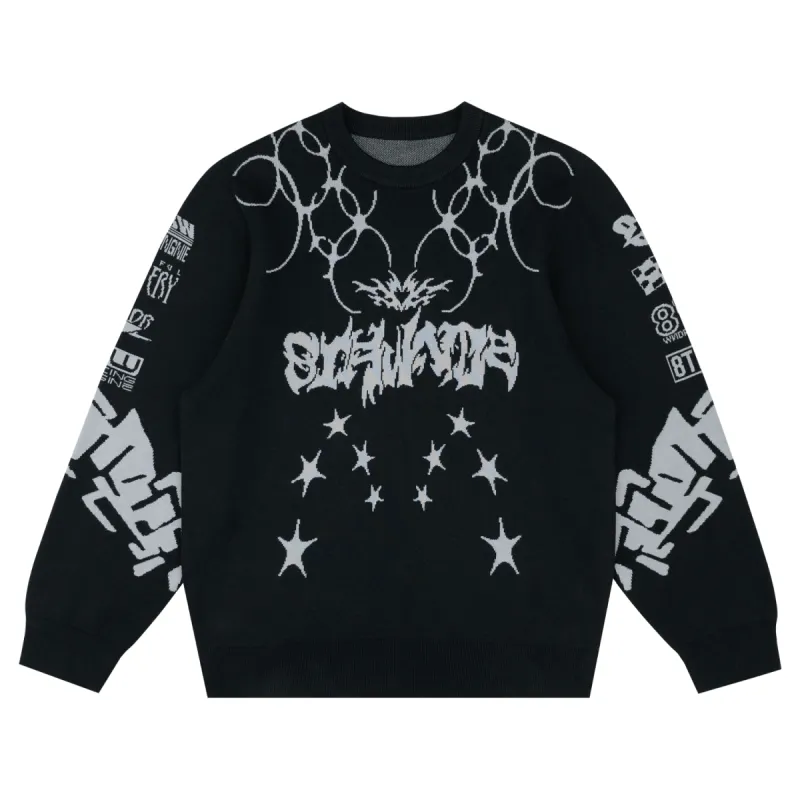 STELLAR KNITTED SWEATER BLACK sold by 8thwndr