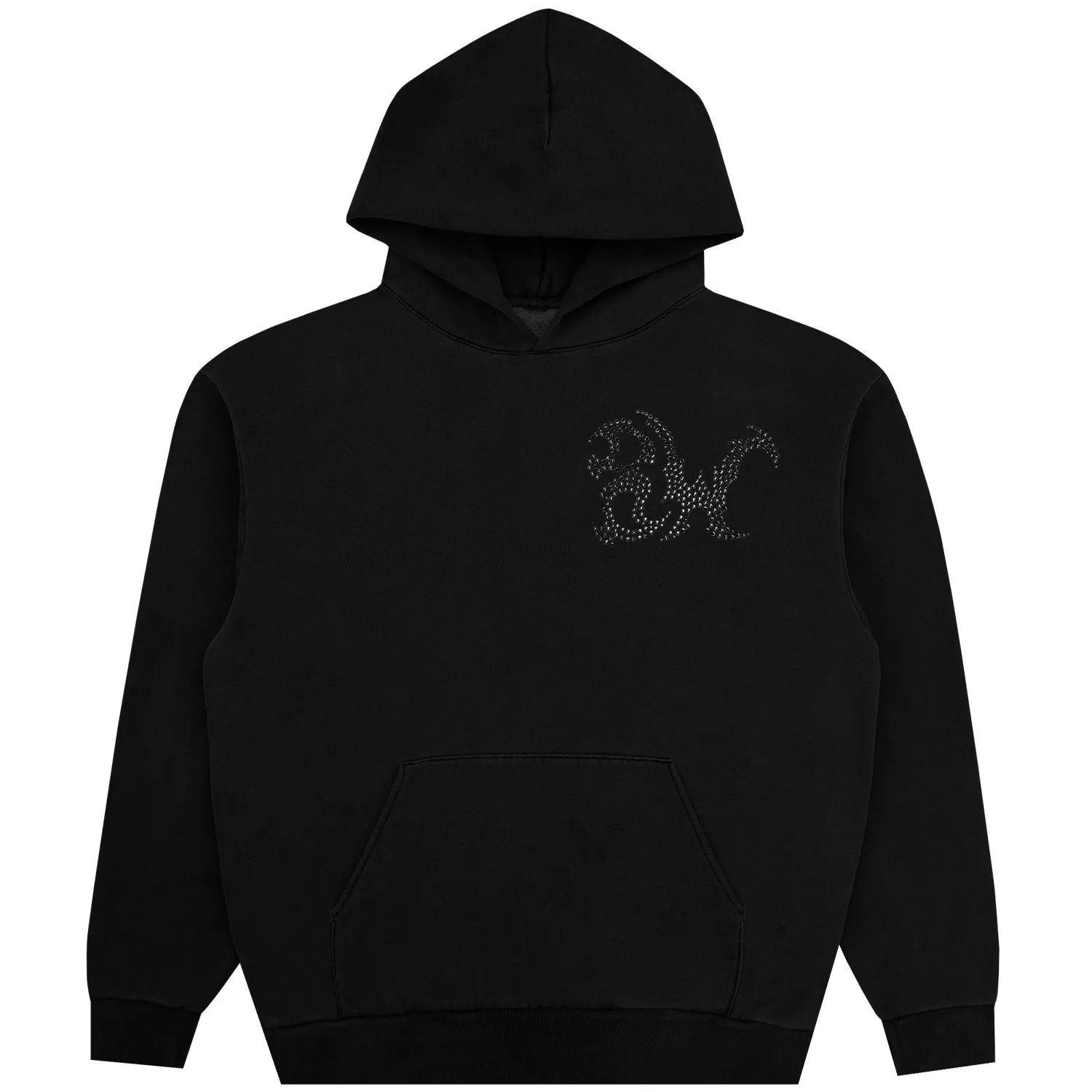 8W RHINESTONE HOODIE BLACK sold by 8thwndr product image thumbnail 2