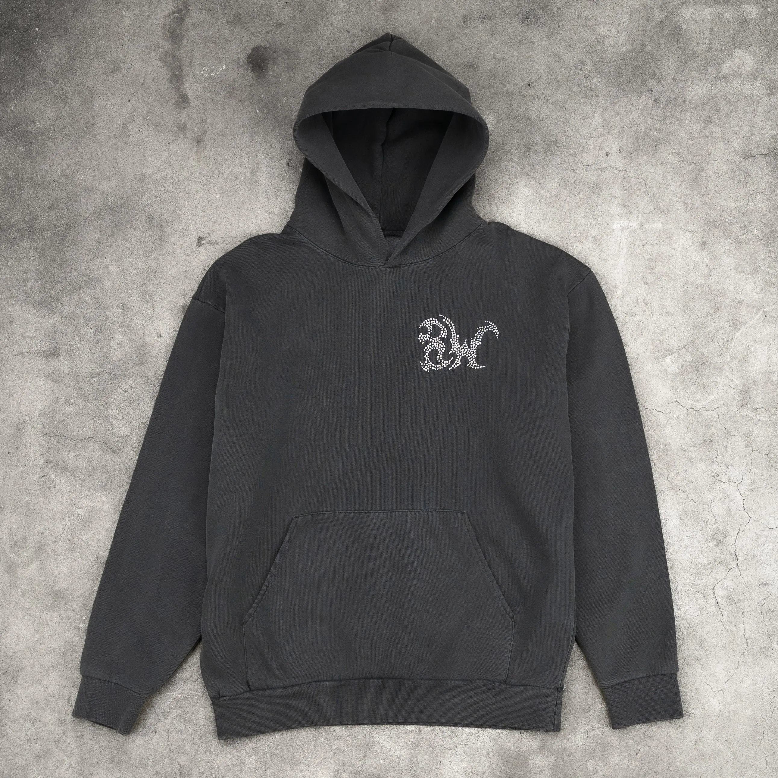 8W RHINESTONE HOODIE WASHED GREY sold by 8thwndr product image thumbnail 4