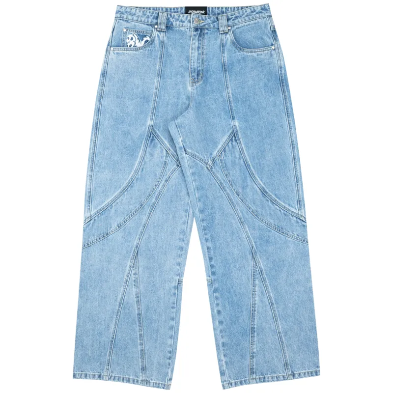 8W PANEL BAGGY JEANS BLUE sold by 8thwndr