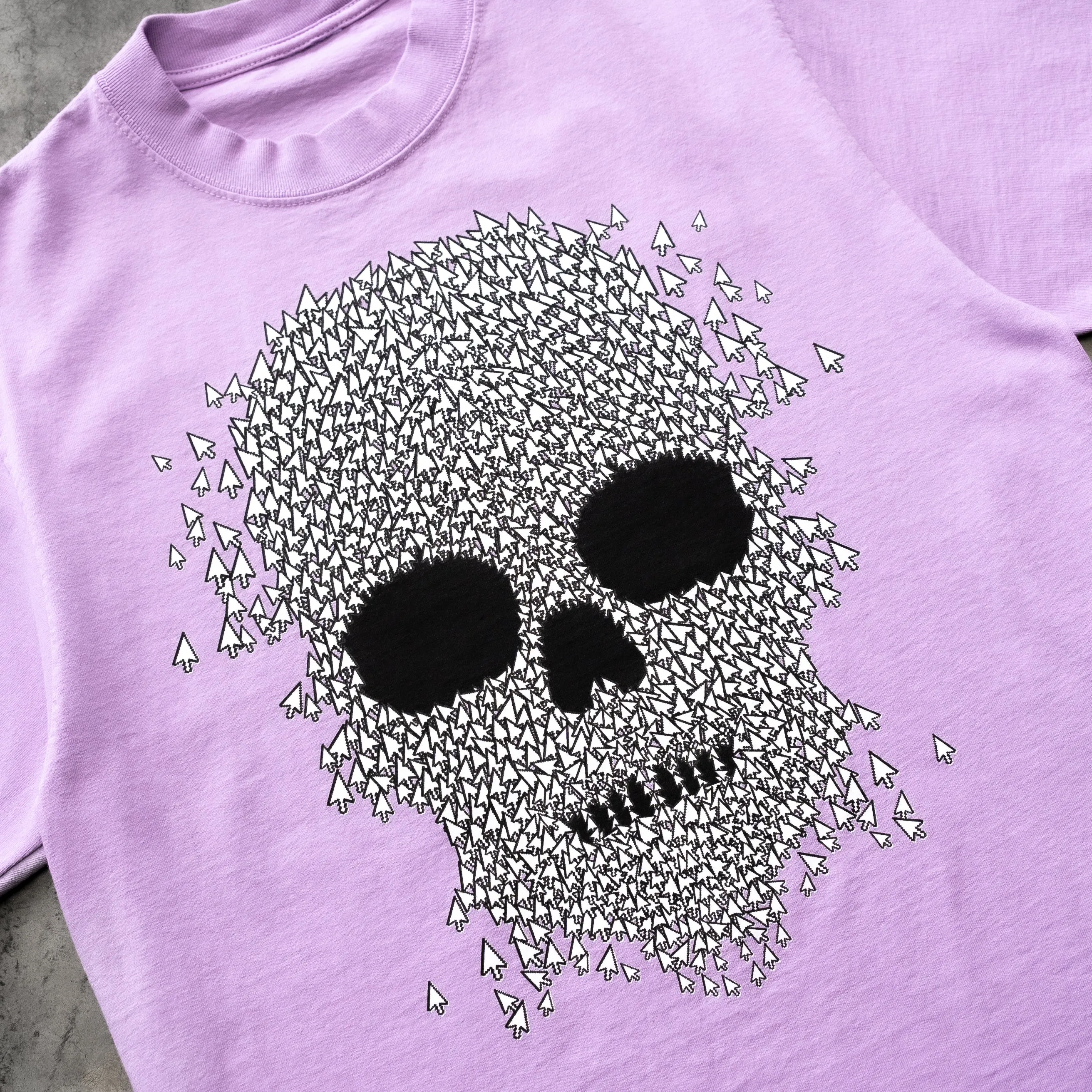SKULL CURSOR TEE LIGHT PURPLE sold by 8thwndr product image thumbnail 3