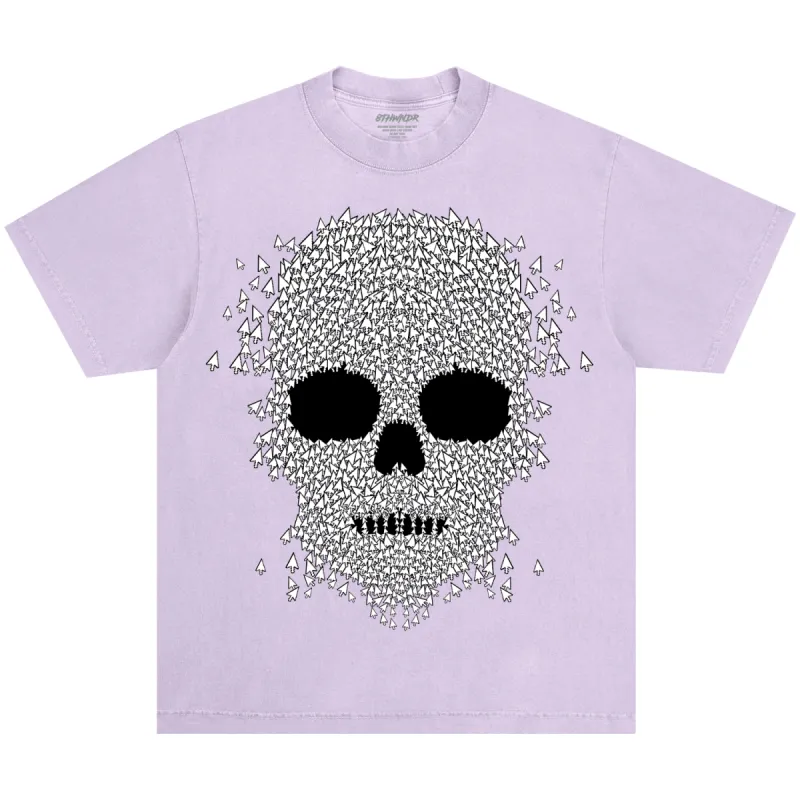 SKULL CURSOR TEE LIGHT PURPLE sold by 8thwndr