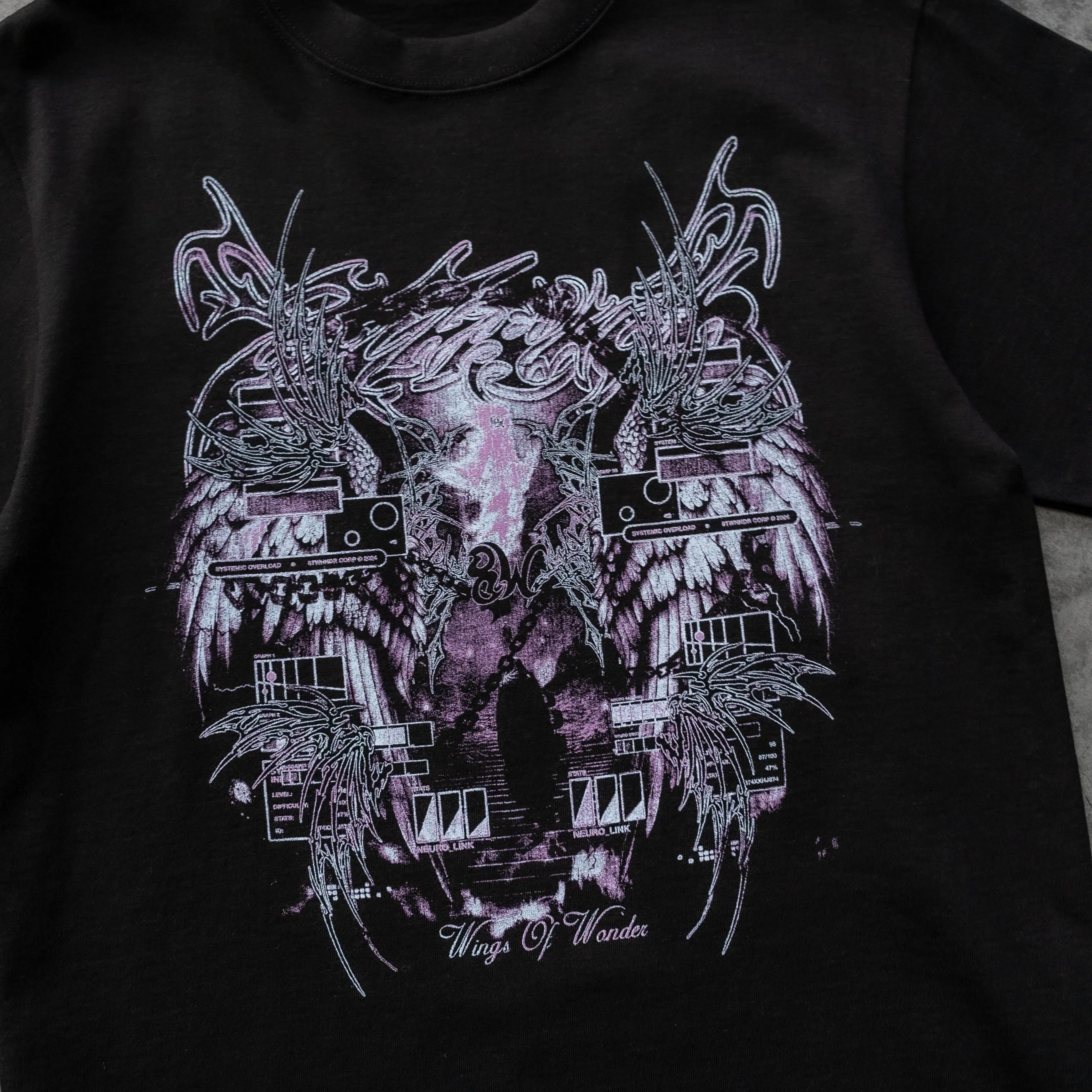 CYBER ANGEL TEE BLACK sold by 8thwndr product image thumbnail 5