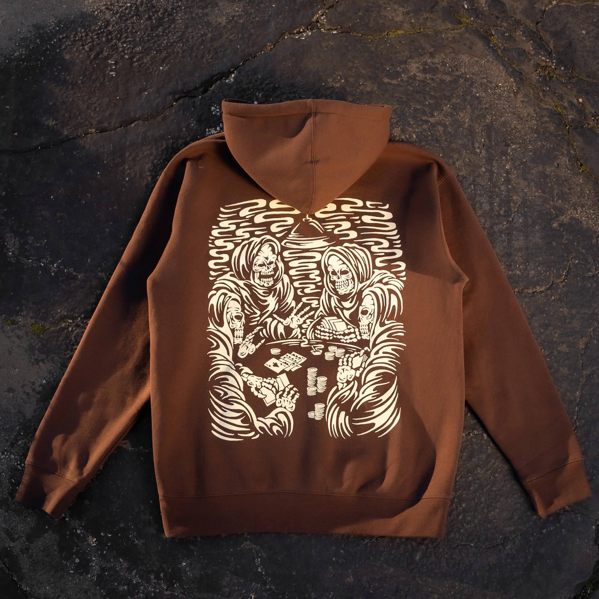 POKER HOODIE BROWN sold by 8thwndr product image thumbnail 3