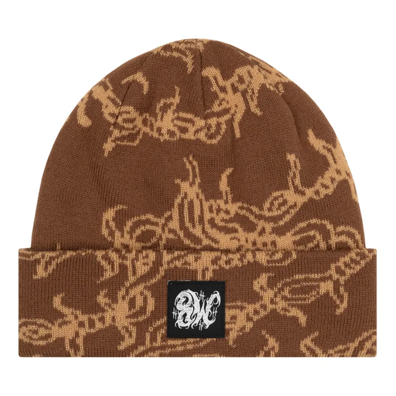 BARBED WIRE BEANIE BROWN sold by 8thwndr