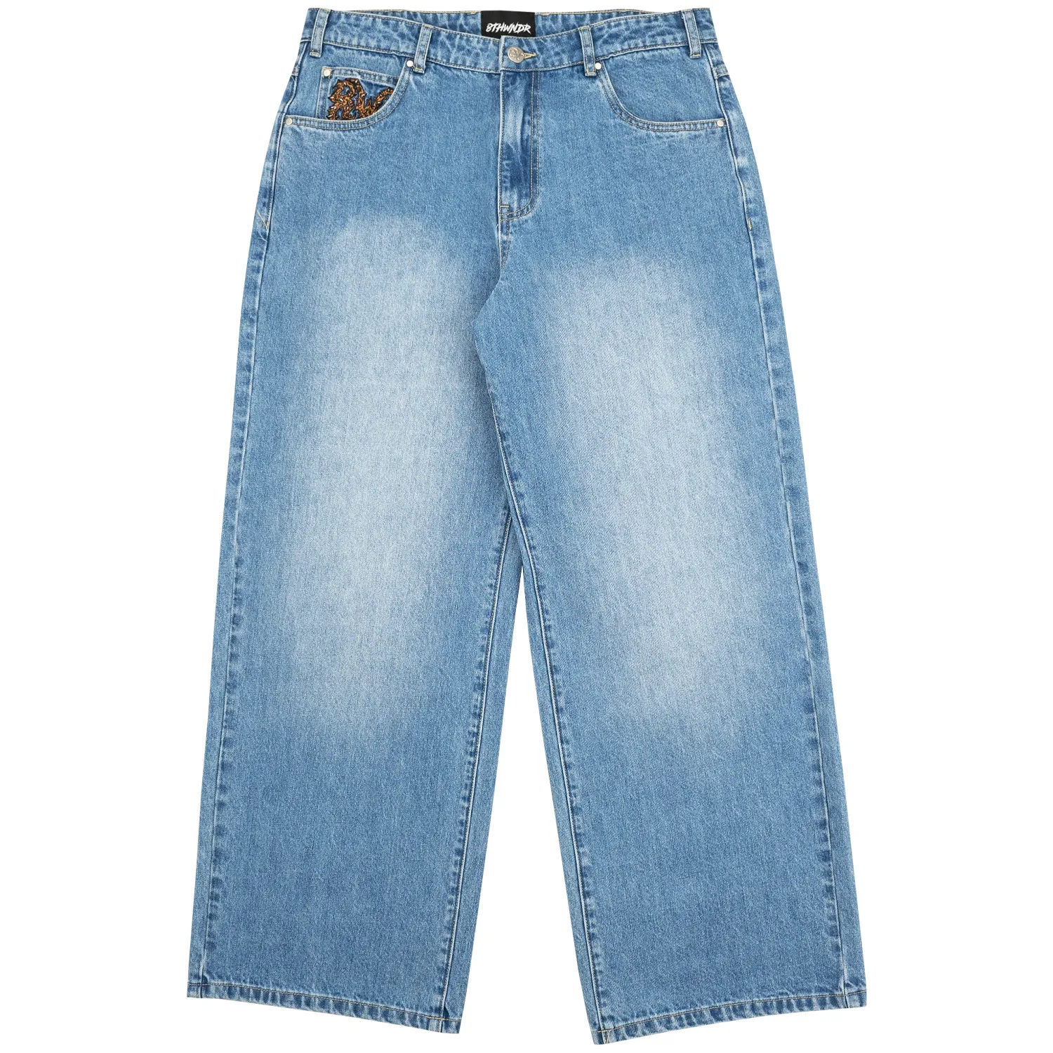 8W SPIKE BAT BAGGY JEANS BLUE sold by 8thwndr
