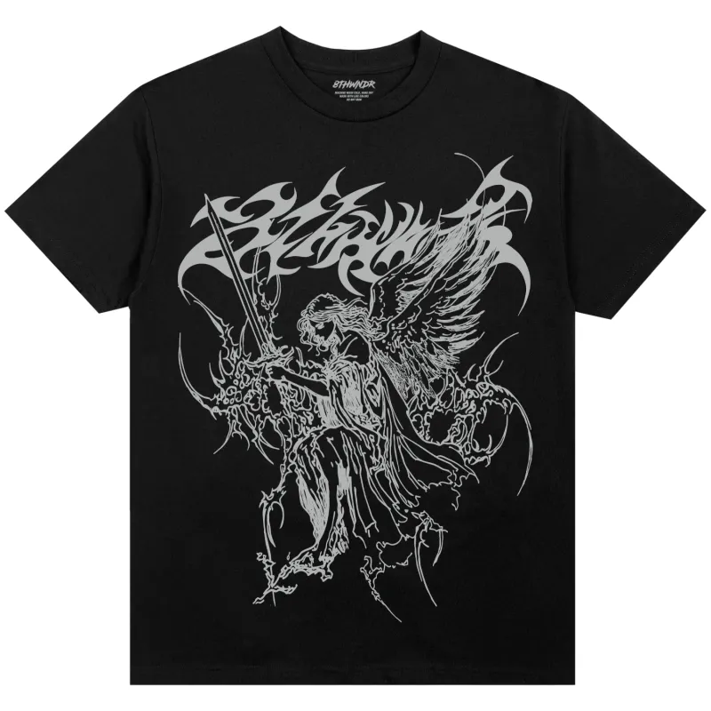 SIGIL ANGEL TEE BLACK sold by 8thwndr