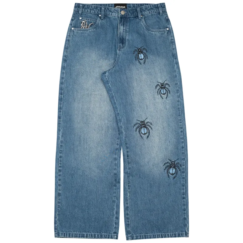 8W SPIDER BAGGY JEANS BLUE sold by 8thwndr