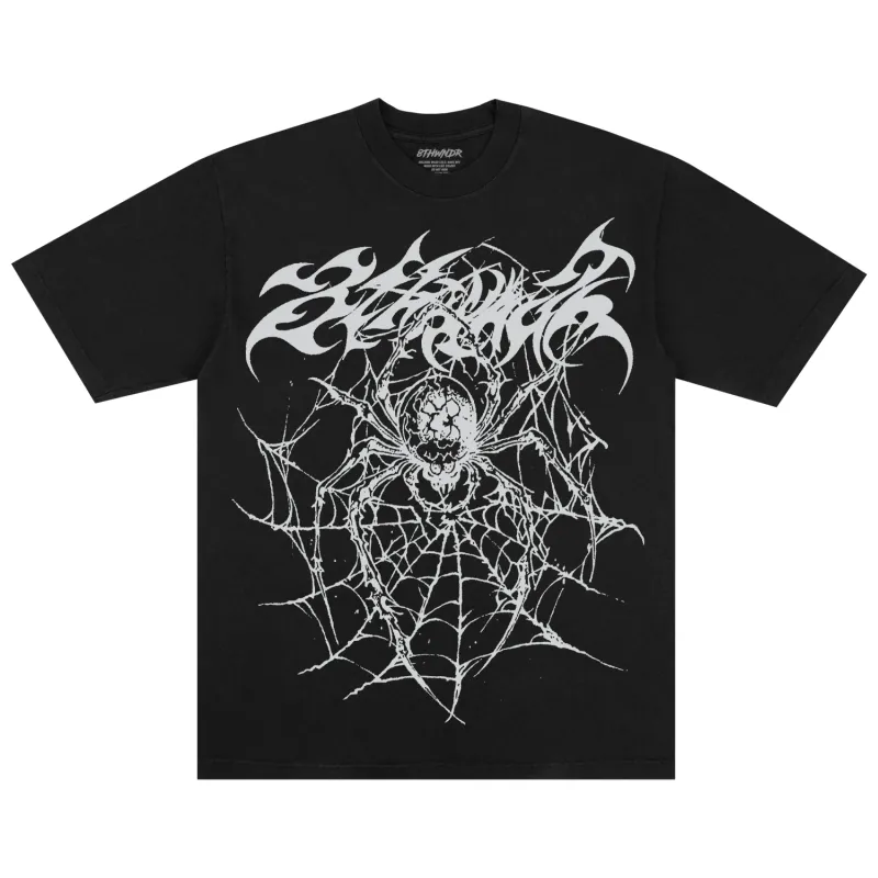 TRIBAL SPIDER TEE BLACK sold by 8thwndr