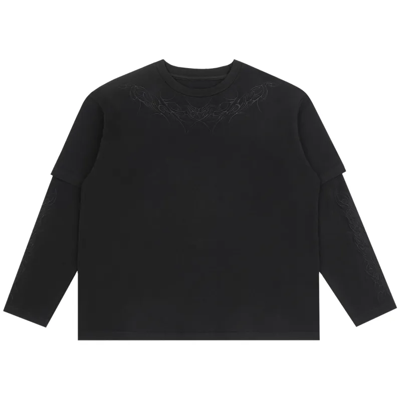8W X CURSE SKELETAL DOUBLE LAYER LONGSLEEVE sold by 8thwndr