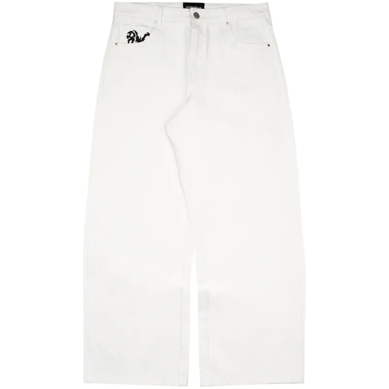 8W TRIBAL BAGGY JEANS WHITE sold by 8thwndr