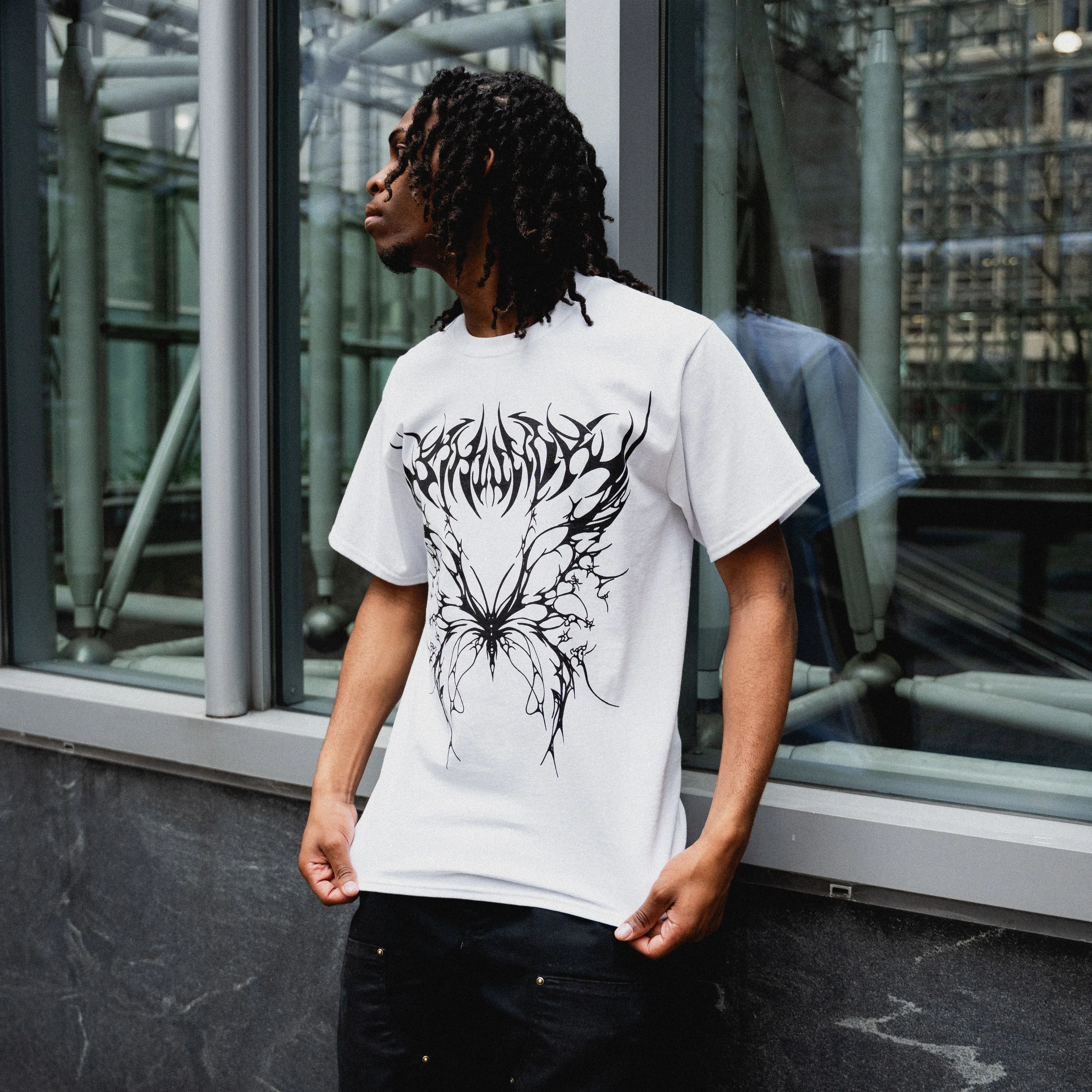 TRIBAL BUTTERFLY TEE WHITE sold by 8thwndr product image thumbnail 5