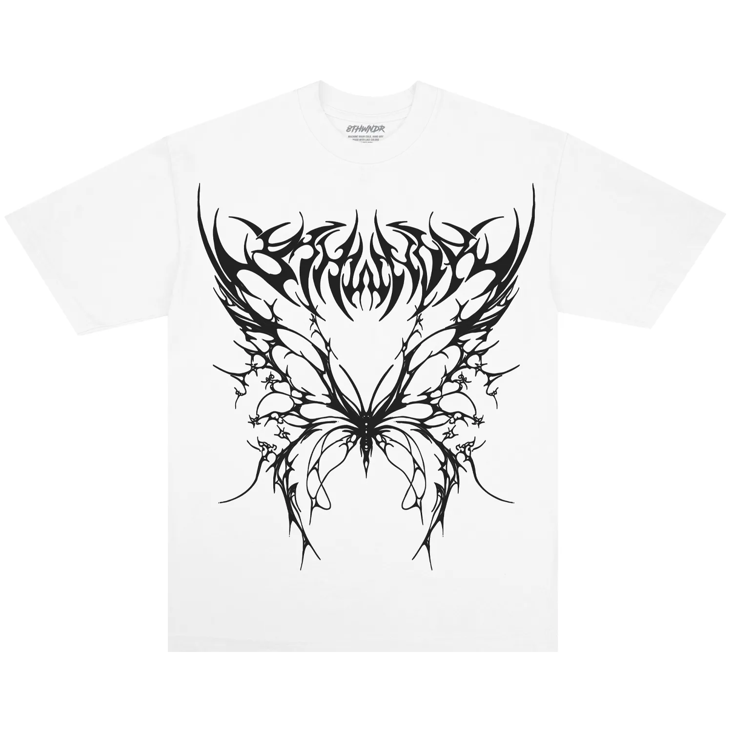 TRIBAL BUTTERFLY TEE WHITE sold by 8thwndr