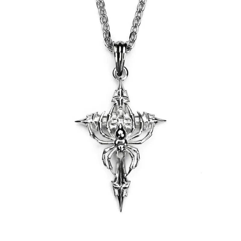SPIDER CROSS NECKLACE sold by 8thwndr