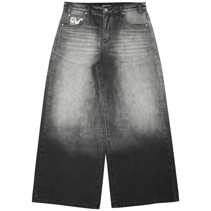 8W TRIBAL BAGGY JEANS GREYSCALE sold by 8thwndr