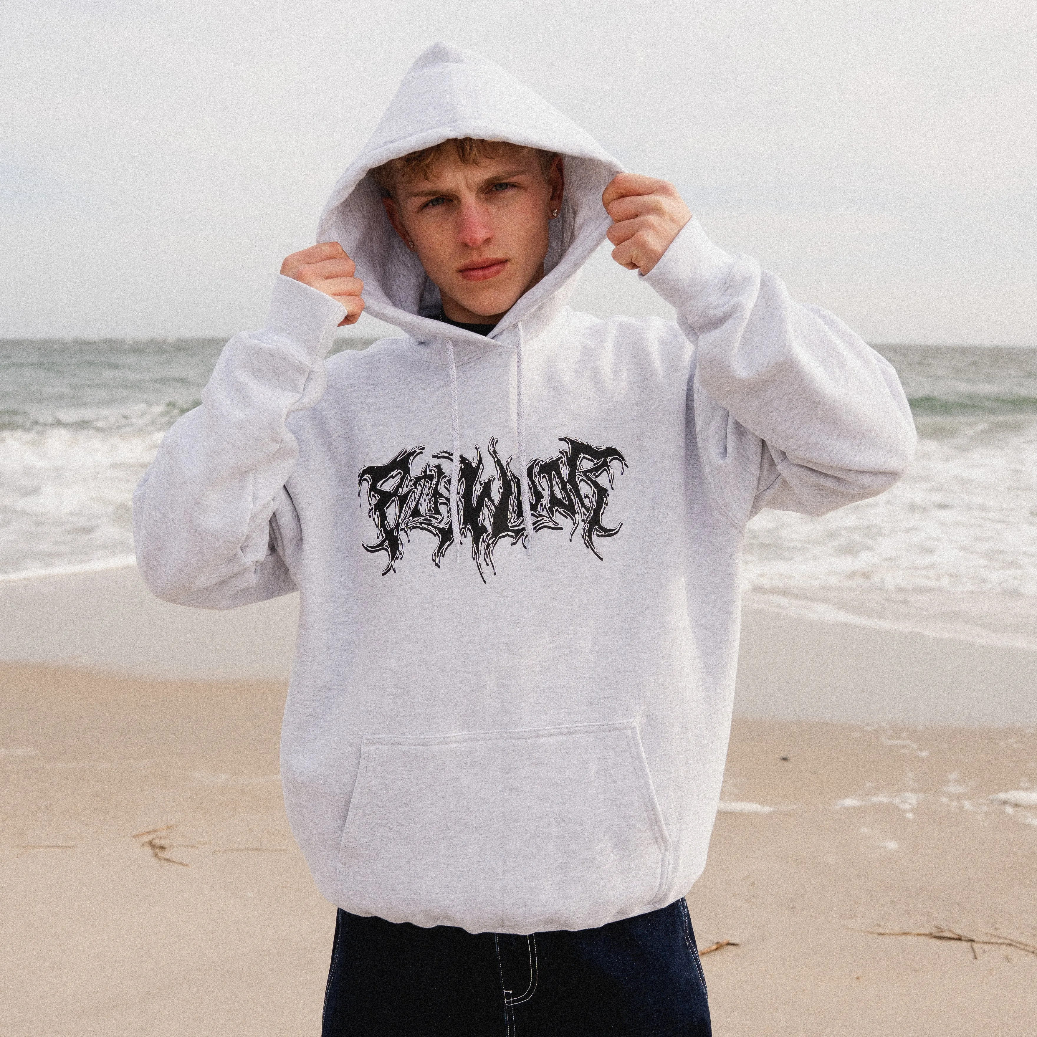 PLAGUE LOGO HOODIE ASH sold by 8thwndr product image thumbnail 5