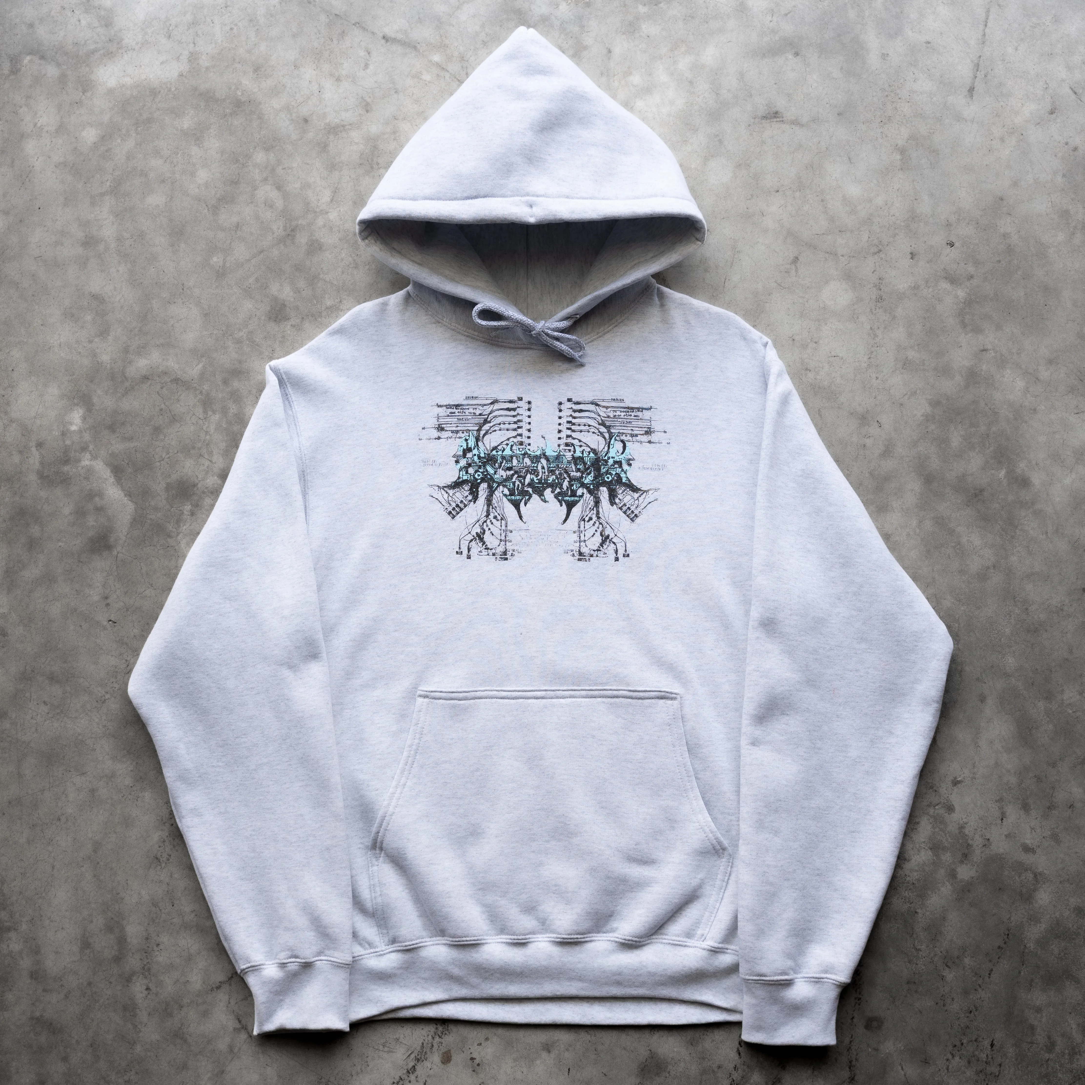 CYBER SKULL HOODIE ASH sold by 8thwndr product image thumbnail 4